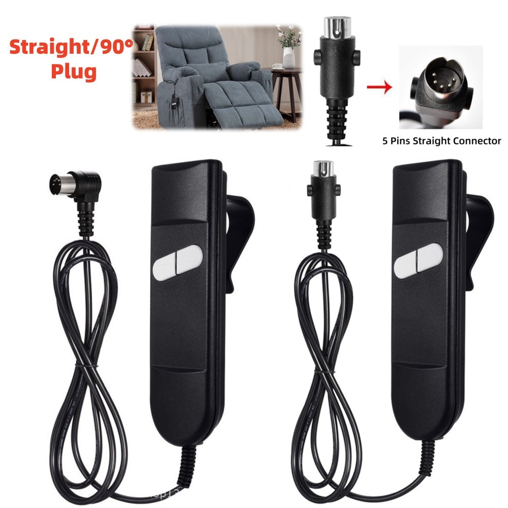 Recliner Remote 2 Button 5 Pin F Electric Power Lift Sofa Chair Hand Controller