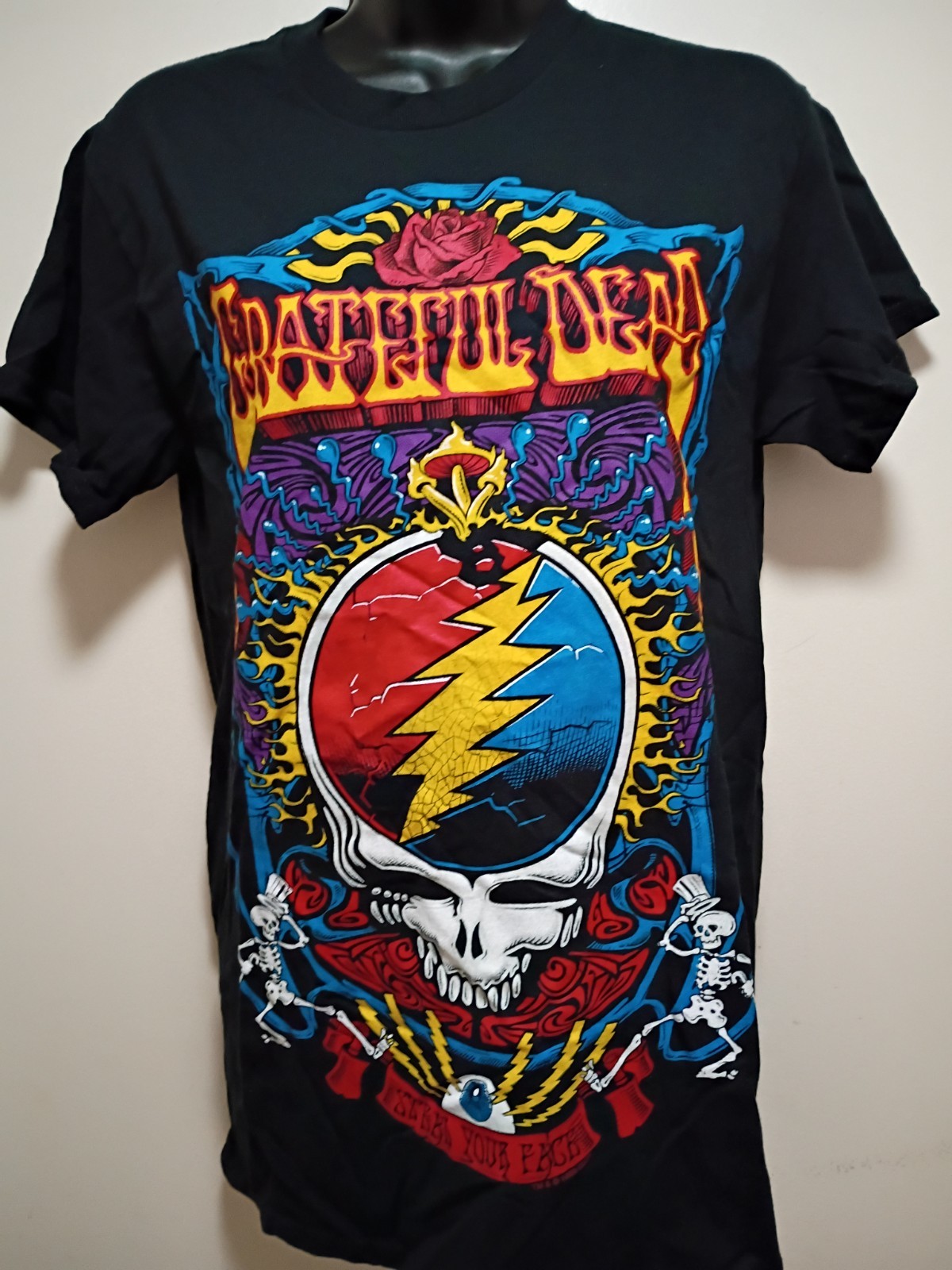 Liquid Blue Grateful Dead  STEAL YOUR TRIPPY Steal Yur Face T Shirt M BUY4=1FREE