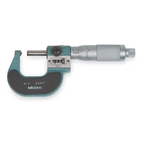 Mitutoyo 295-153 Spherical Micrometer, Flat, 0-1 In
