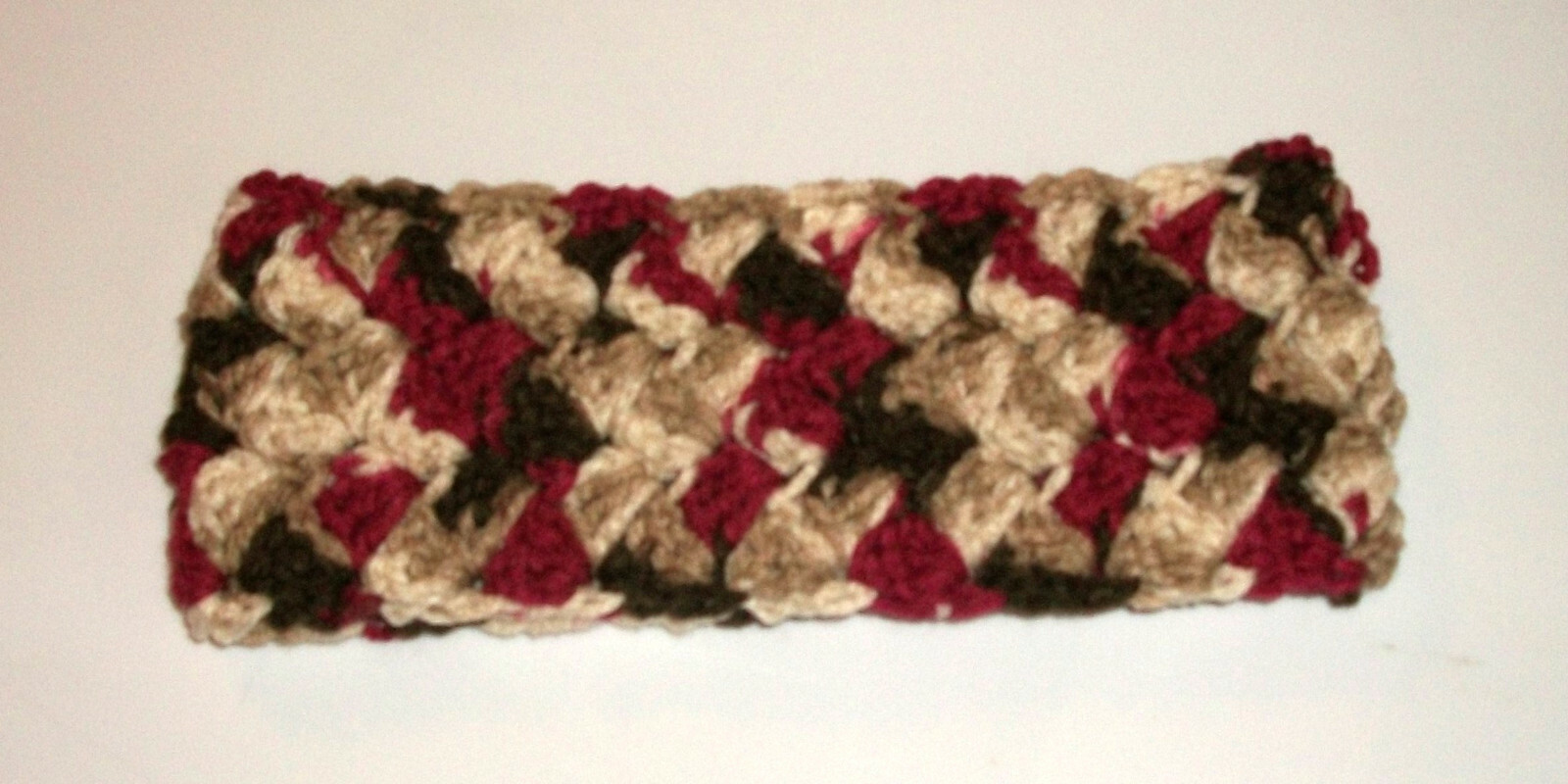New Unique Handmade Crochet Headband Ear Warmer Hair Accessory Cherry Chip