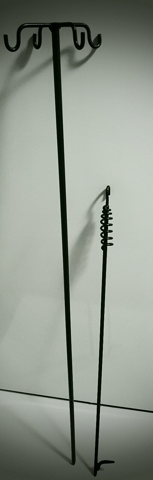 Outdoor Campfire Fireplace Fire Poker 36" & 4 Hook Post 46",Made by Blacksmith