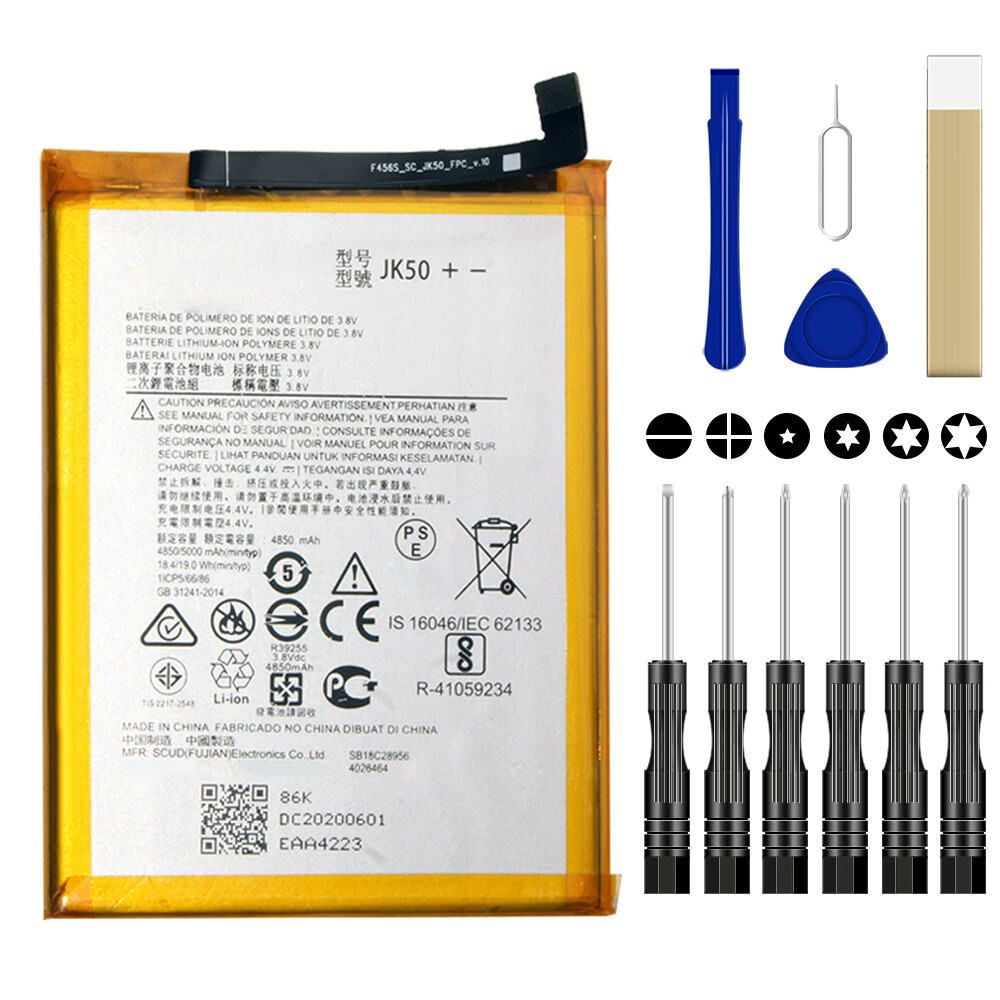 For Motorola Moto G Power 2021 XT2117-4 XT2117-1 JK50 Battery Replace 4850mAh