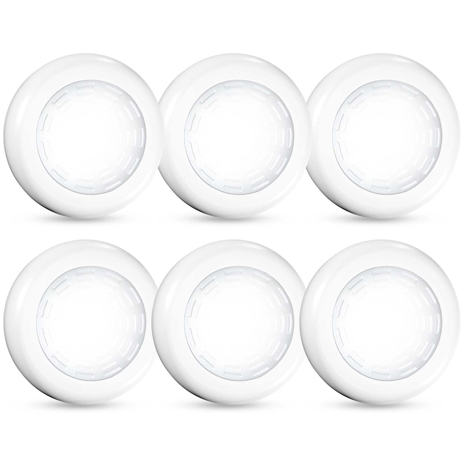 Tap Light 6 Pack Portable LED Puck Touch Night Lights - Battery Small, 6-Pack