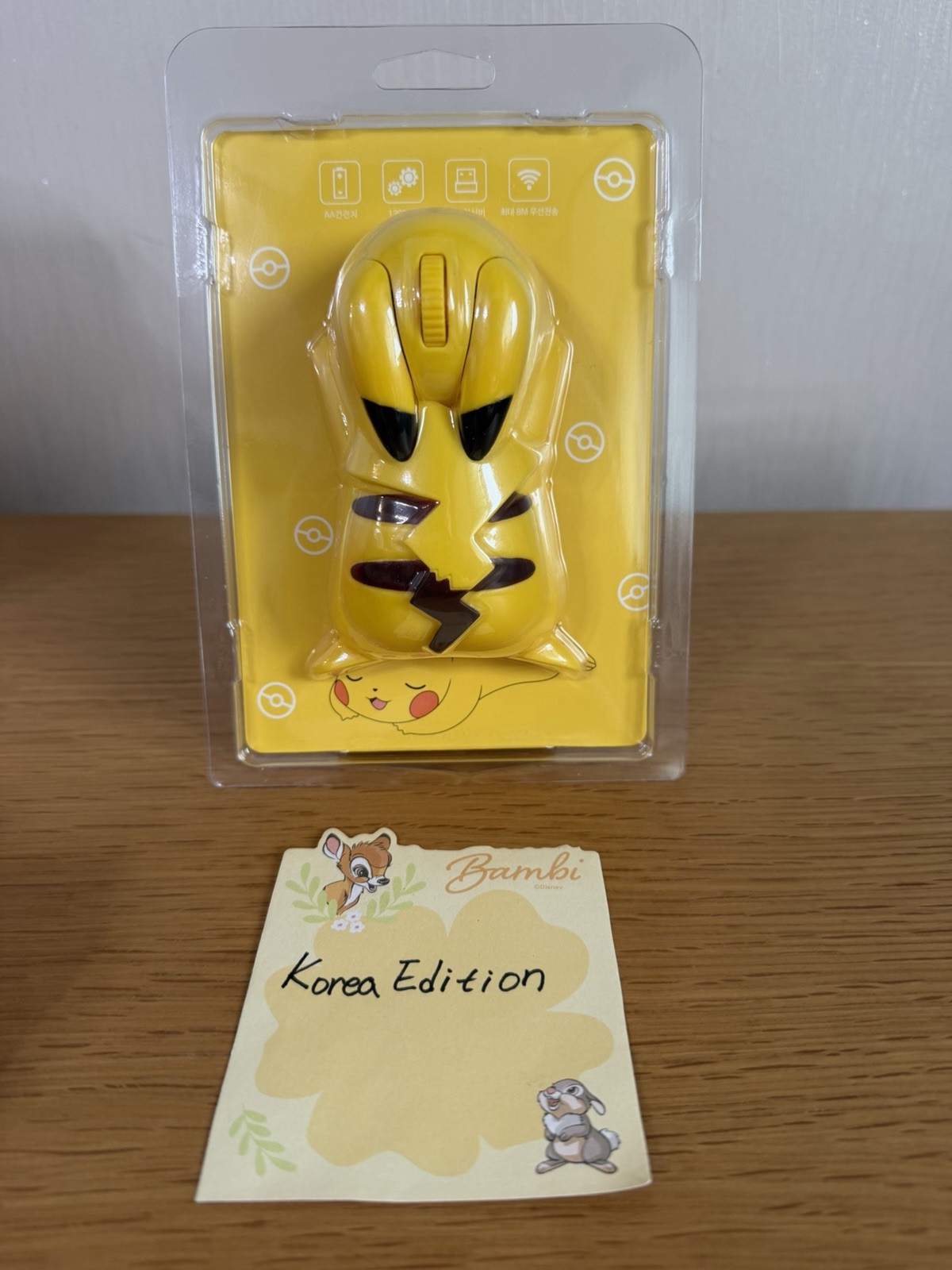 Pokemon Pikachu Wireless Mouse 1200 DPI Bluetooth 5.2 Dual Mode Office NEW