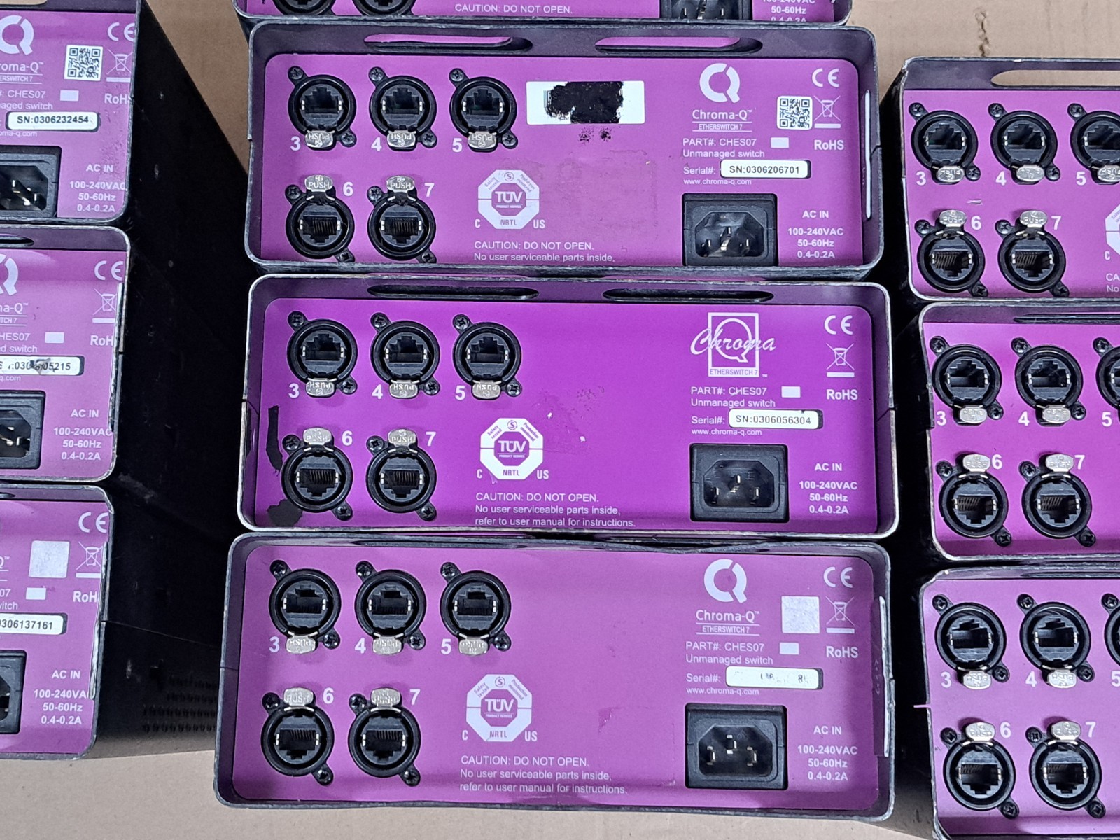 Chroma-Q CHES07 7 Port EtherSwitch 10/100/1000 Ethercon Network Switch Magic Box