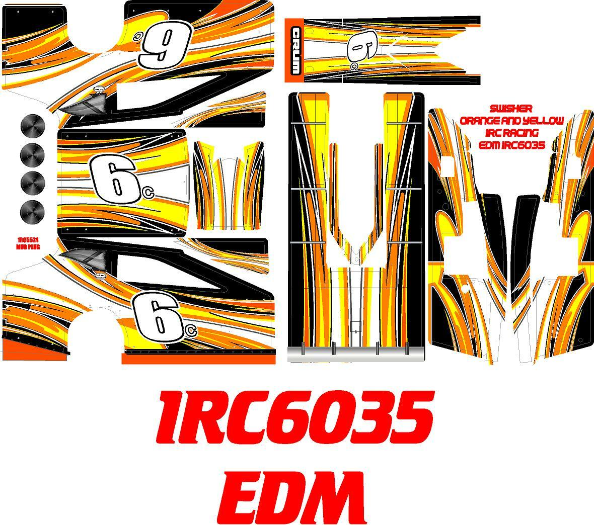 1RC EDM  WRAP SALVAS MUDBOSS 1X18 SCALE SWOOSHER  THEME WRAP KIT