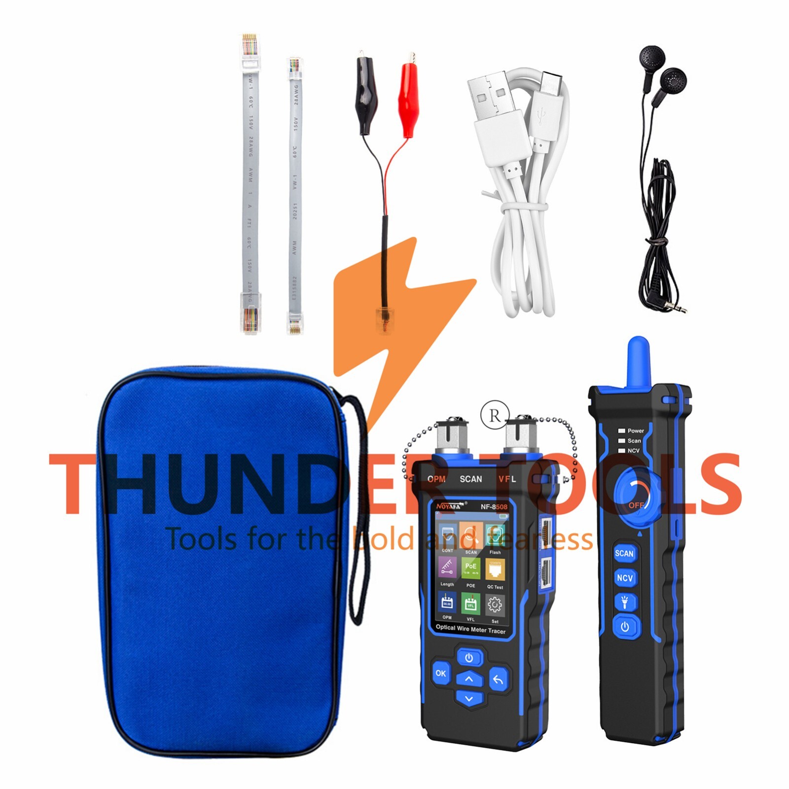 Thunder Tools NOYAFA Optical Wire Meter Tracer LCD Digital Network Cable