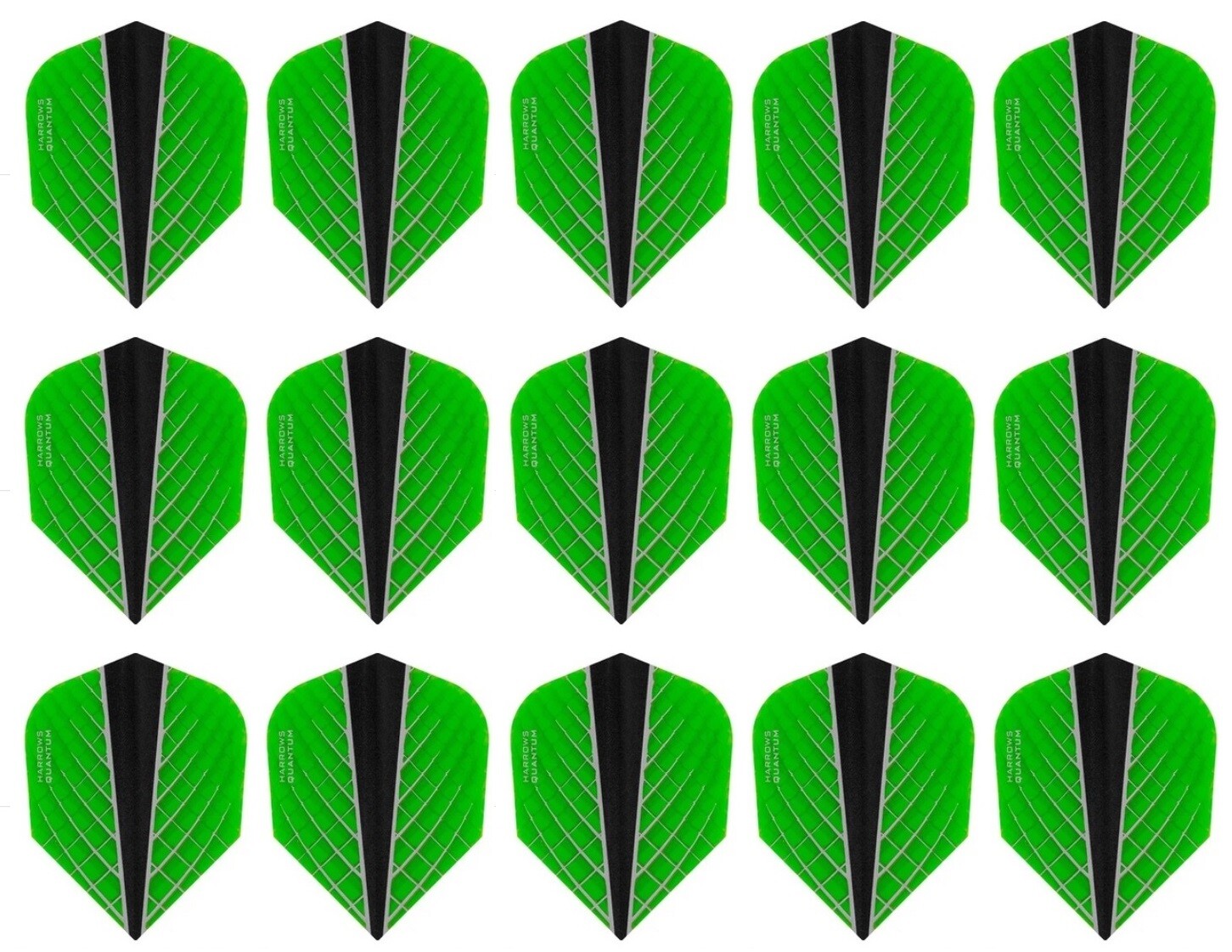 5 New Sets Harrows Quantum X Standard Dart Flights - Ships w/ Tracking - Green