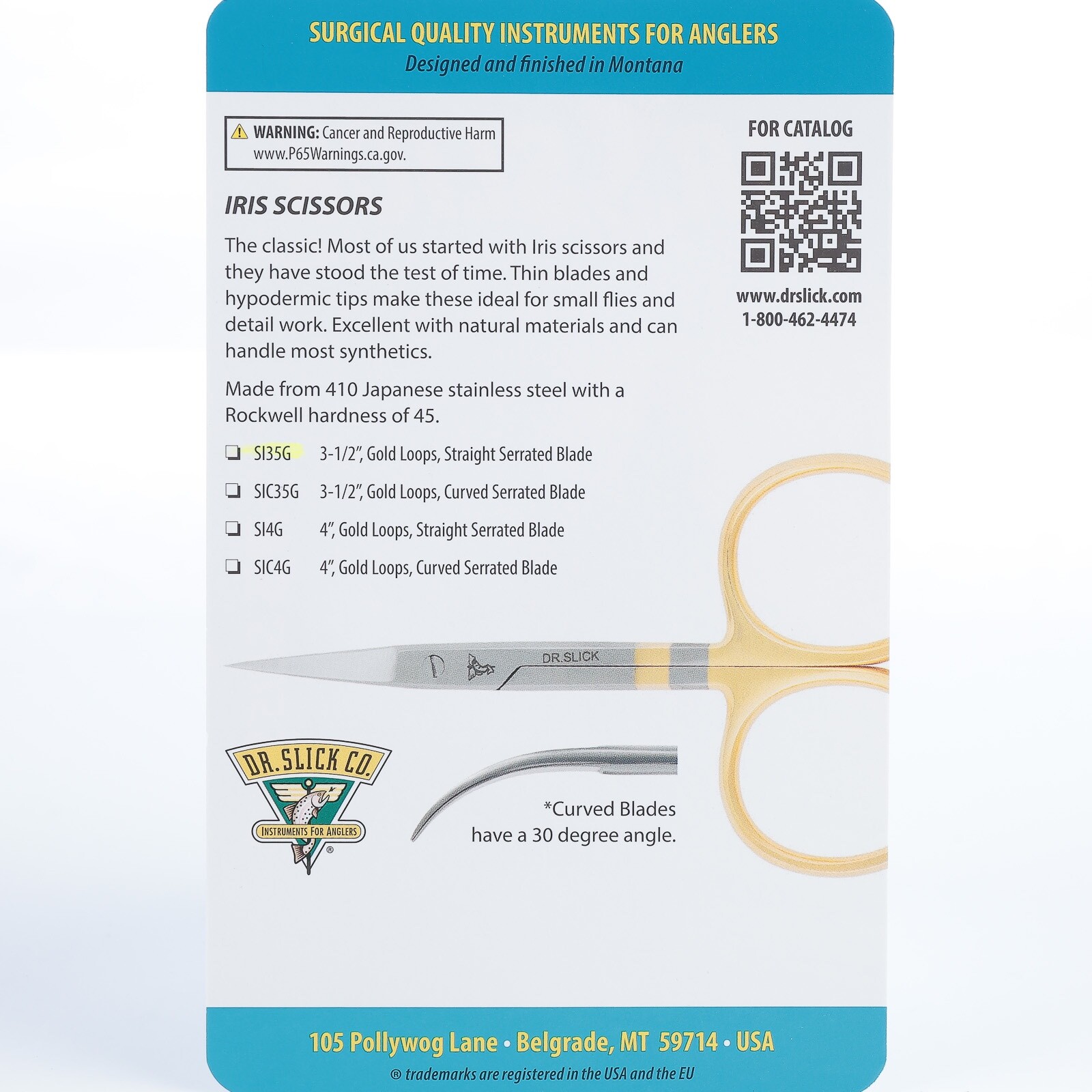 Dr. Slick Iris Scissors - 3.5 inch - Straight