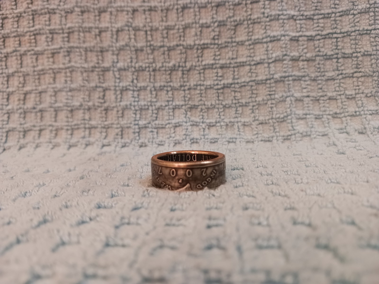 2007 Kennedy Half Dollars size 10 coin ring handmade mixed metals