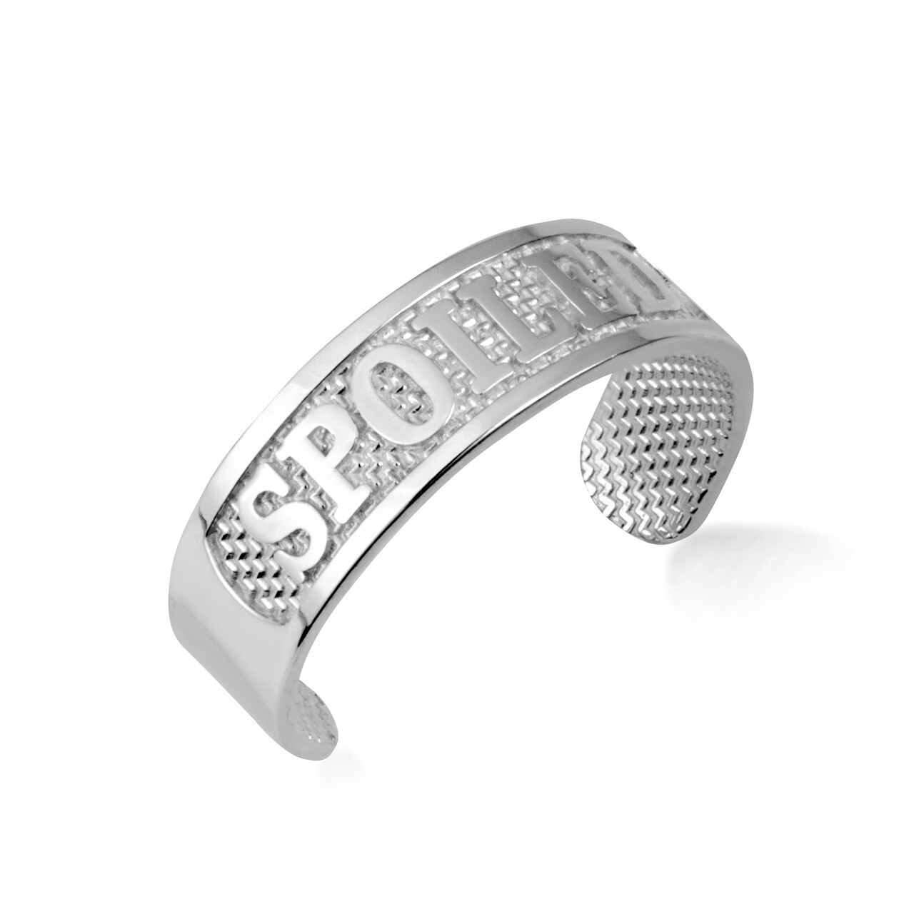 .925 Sterling Silver Woman's Symbol of Style "Spoiled" Toe Ring