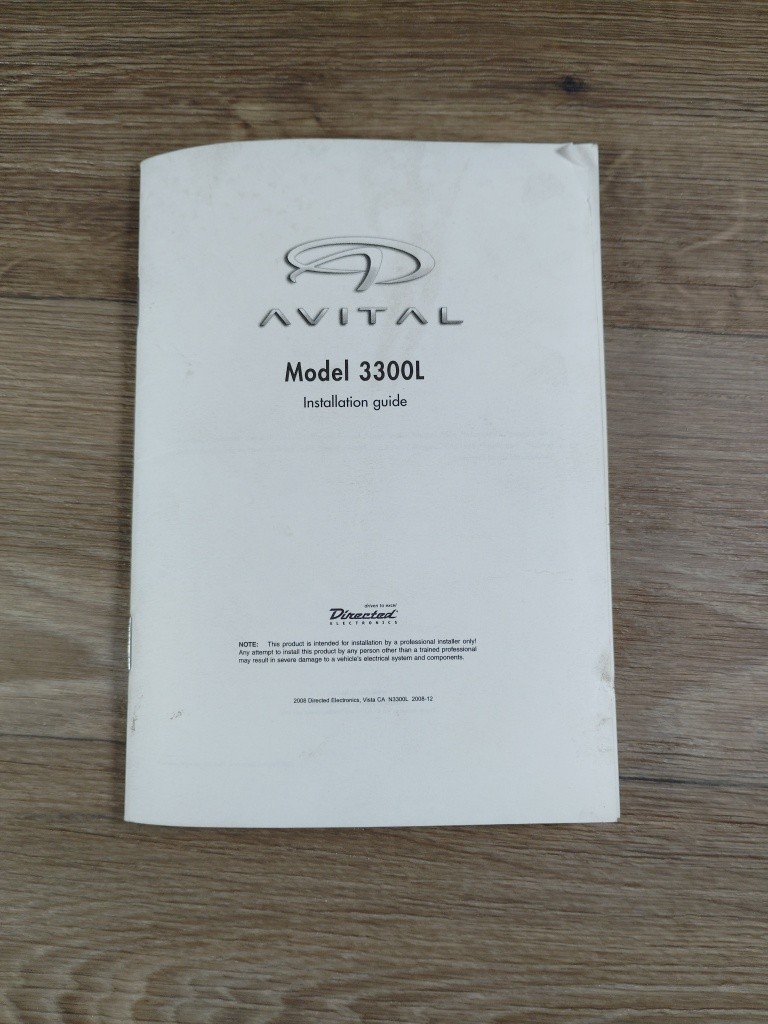 Avital Model 3300L Installation Guide