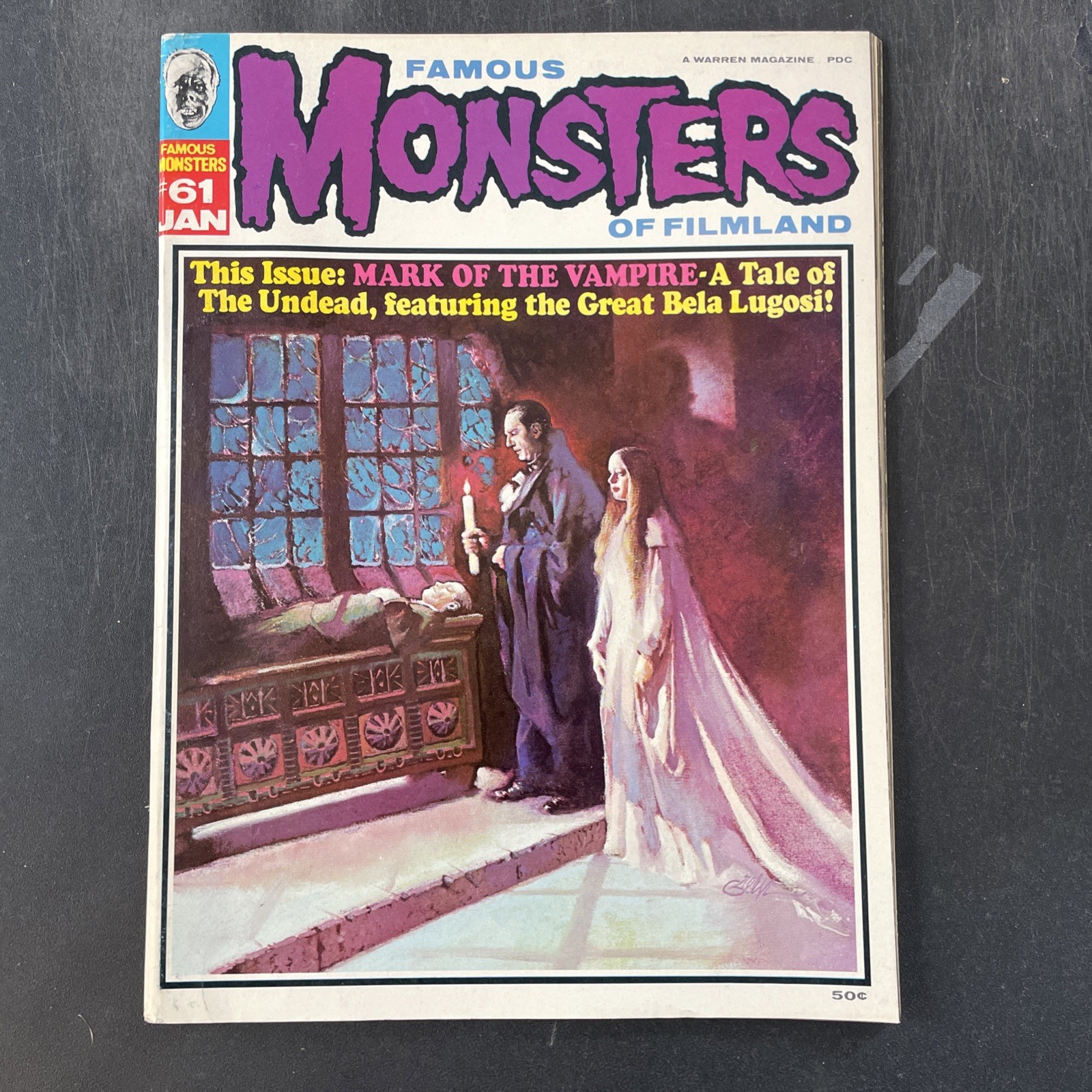 VINTAGE 1970 FAMOUS MONSTERS OF FILMLAND #61 Warren Magazine FN/VF free shipping