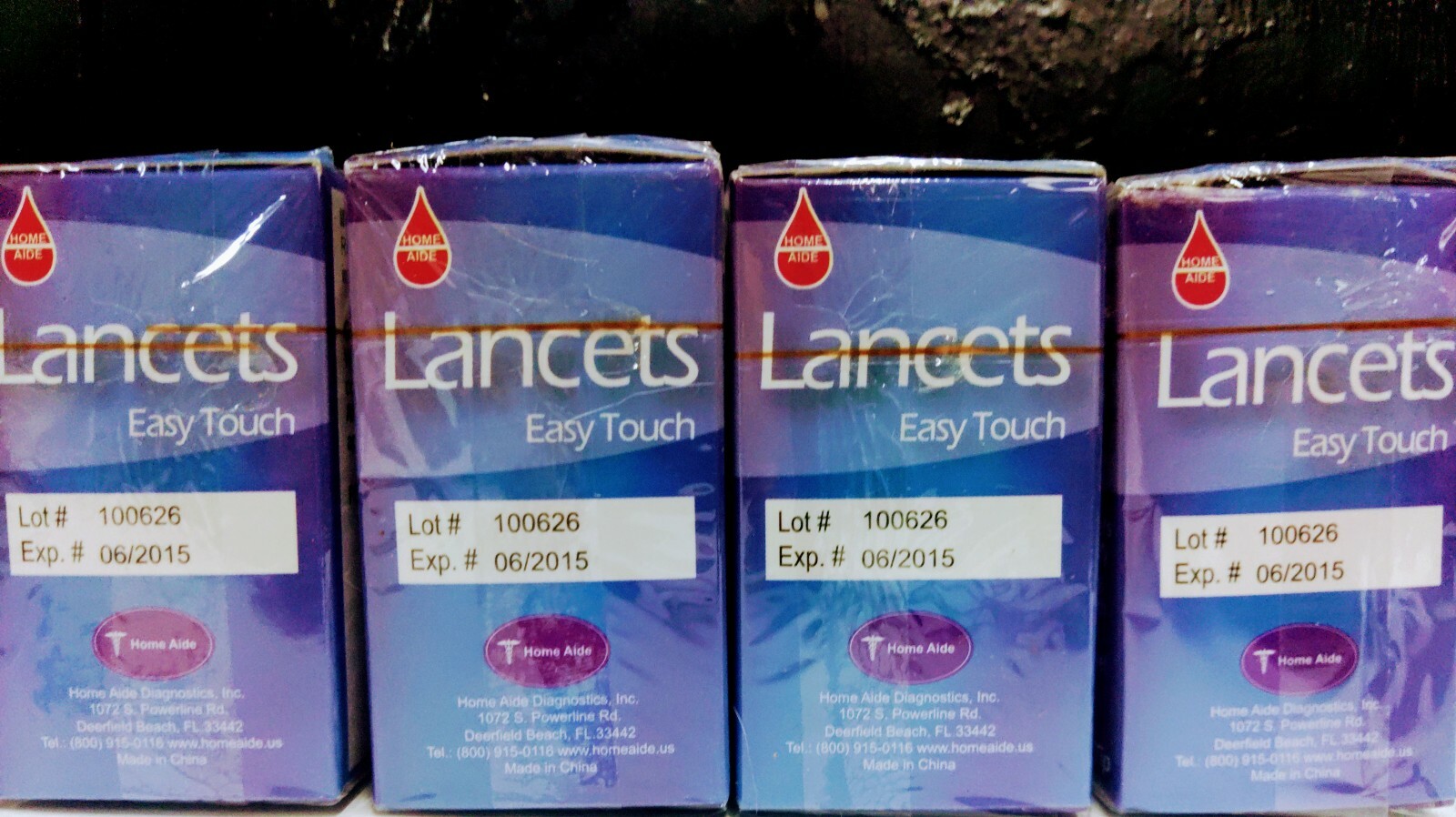 Home Aide Lancets Easy Touch 30 Gauge Thin Sterile Tip 100 Count Boxes NSP