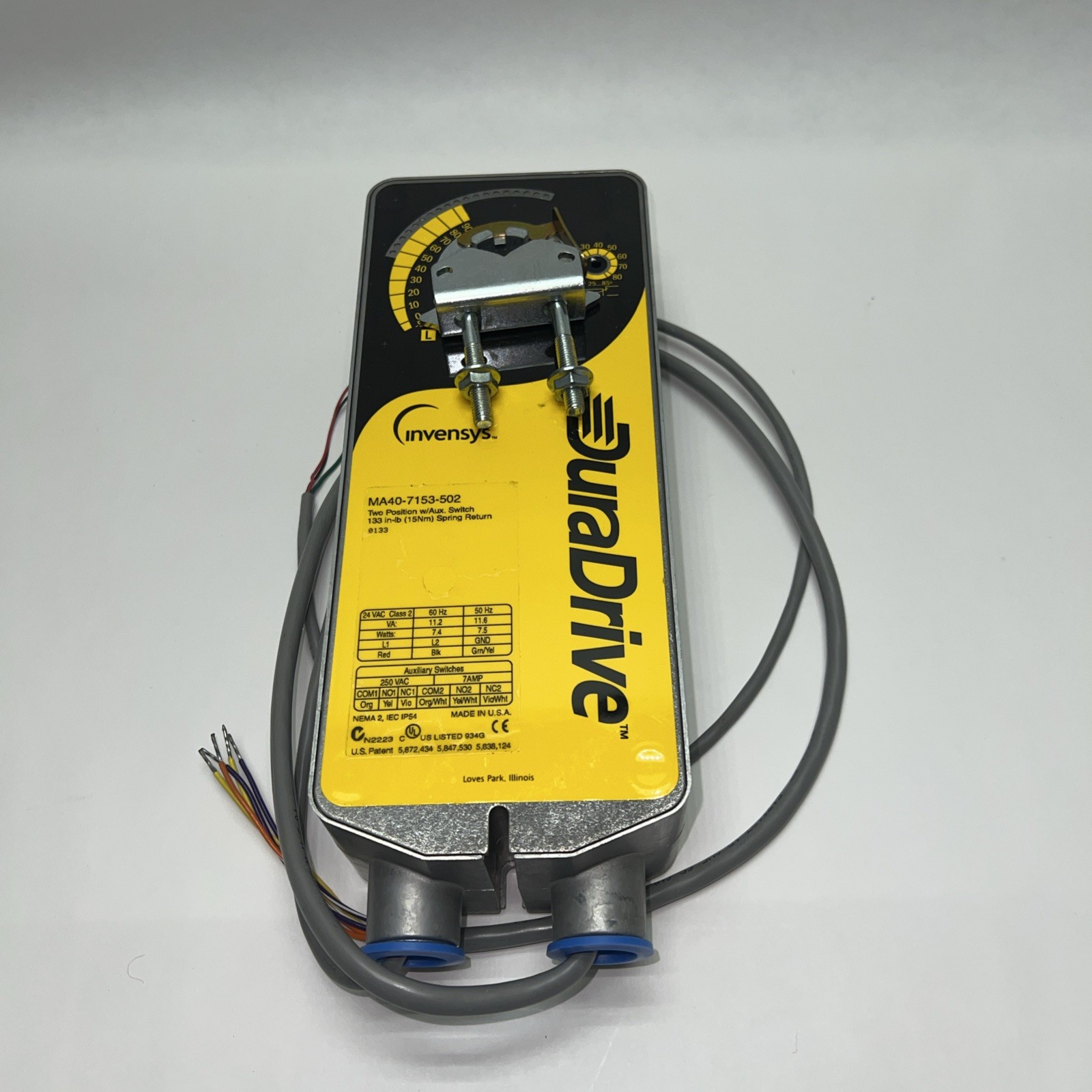DuraDrive MA40-7153-502 Two Position Actuator Spring Return