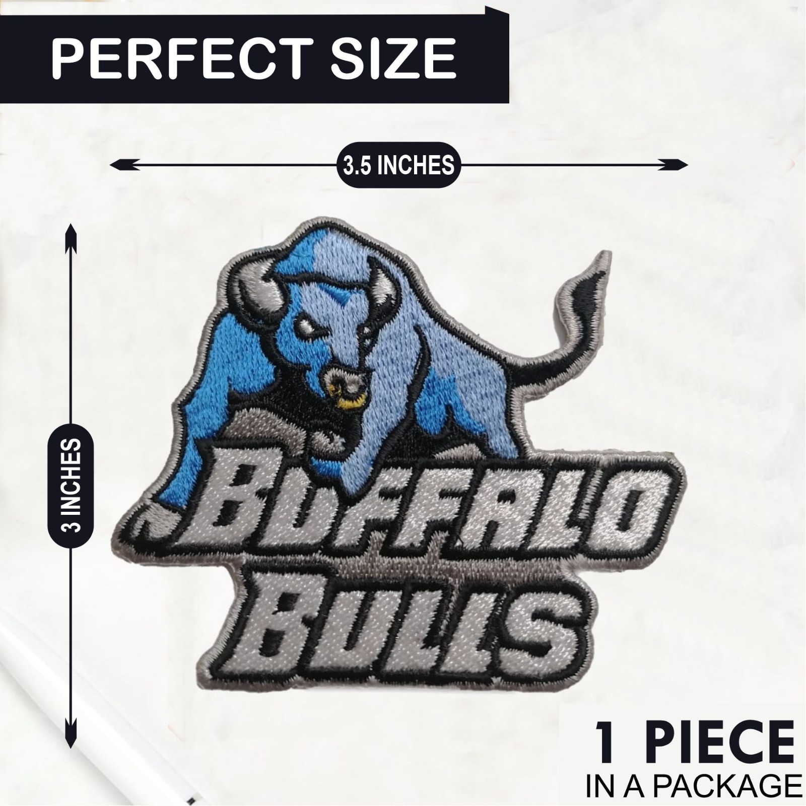Buffalo Bulls NCAA Team Logo Iron On Patch - Sew Patch - Embroidered Patch