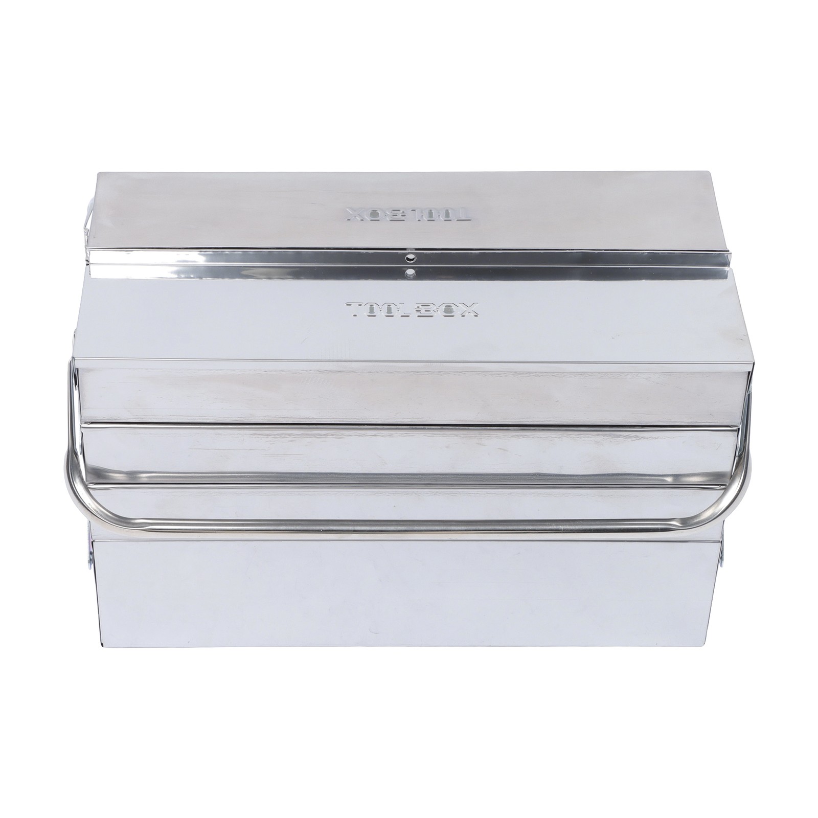 14/16.5/18/21-Inch Stainless Steel Tool Box 4-Tier 7-Tray Fold Cantilever Tool