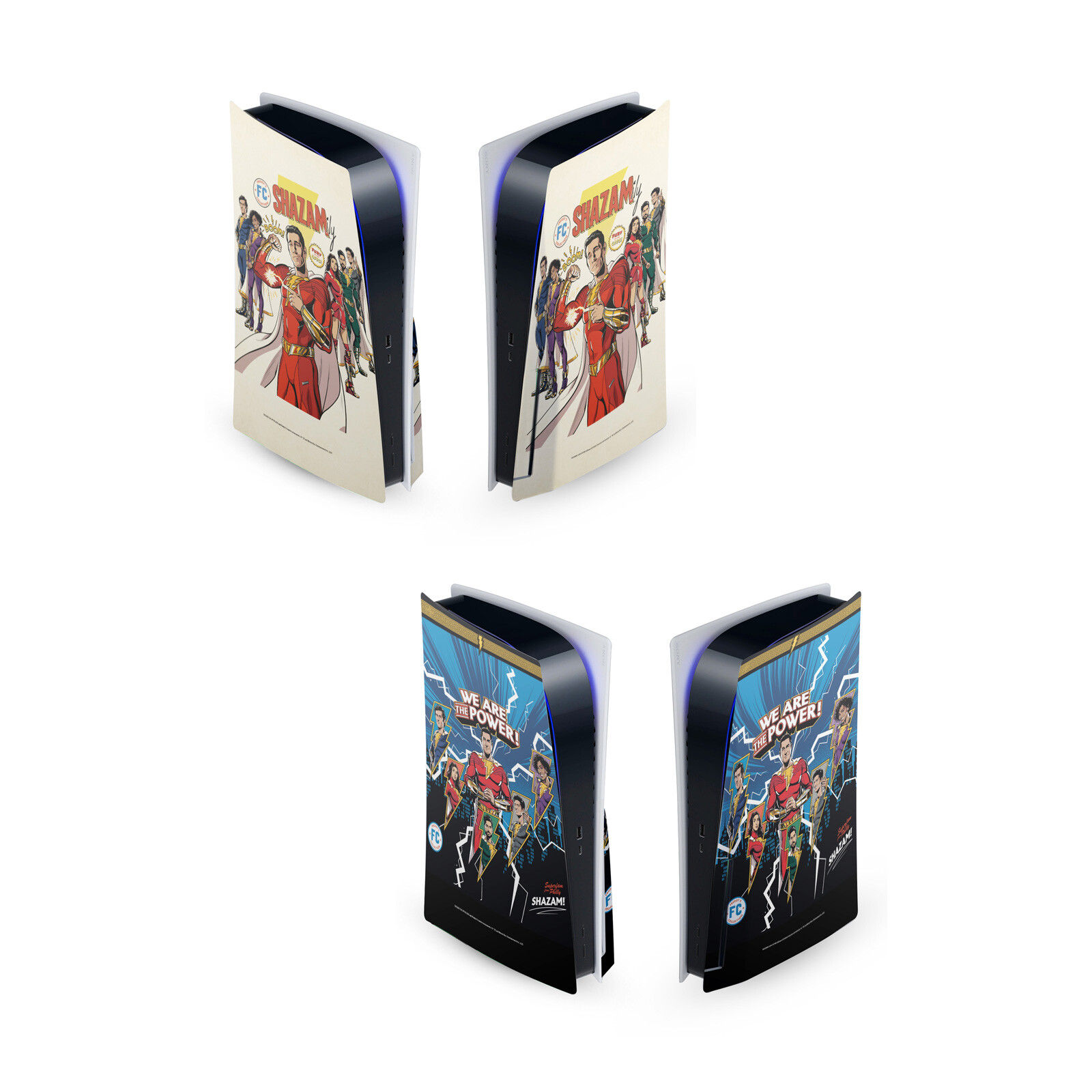 SHAZAM!: FURY OF THE GODS GRAPHICS VINYL SKIN FOR SONY PS5 DISC EDITION CONSOLE
