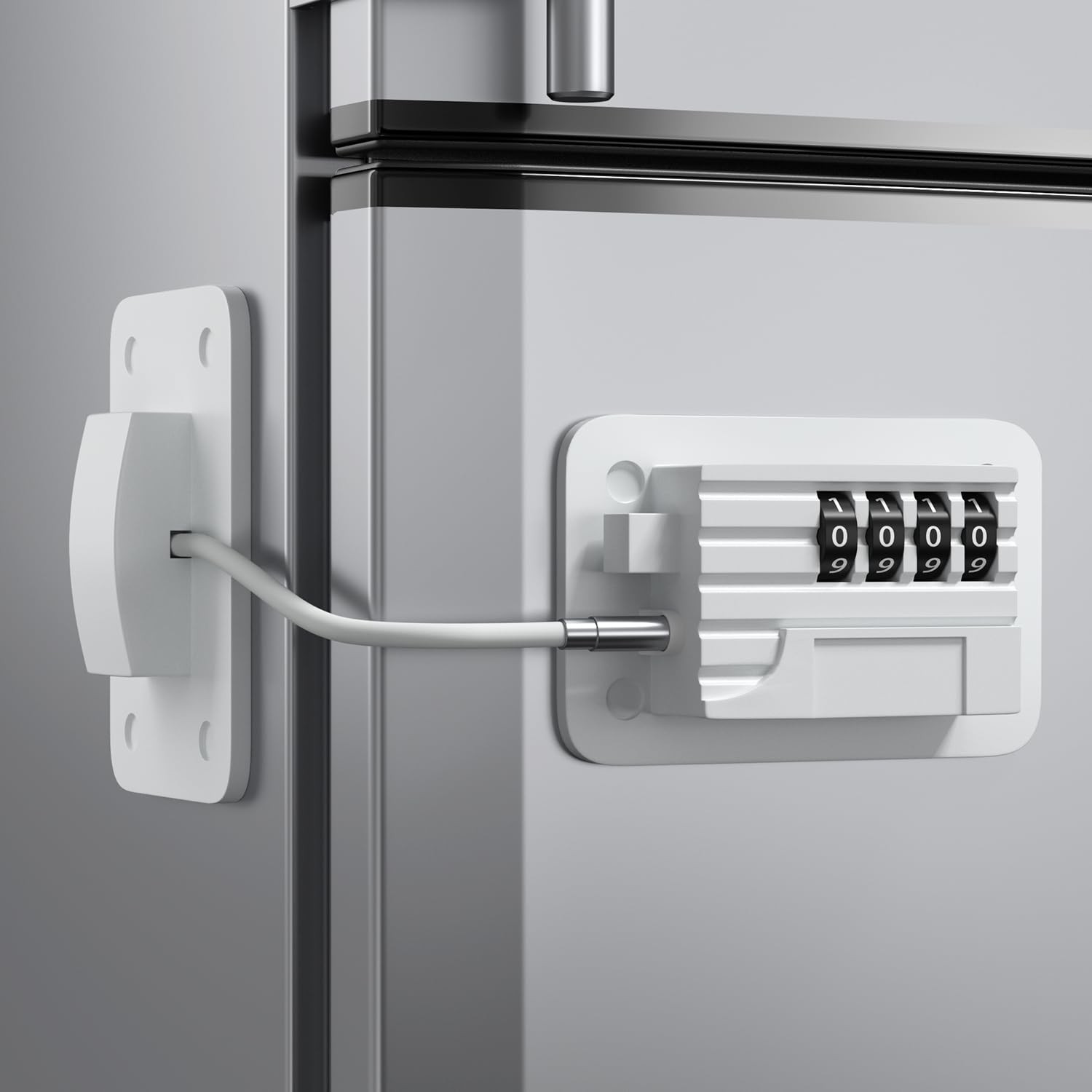 Ougourim Refrigerator Lock - Upgraded Combination for Upright White