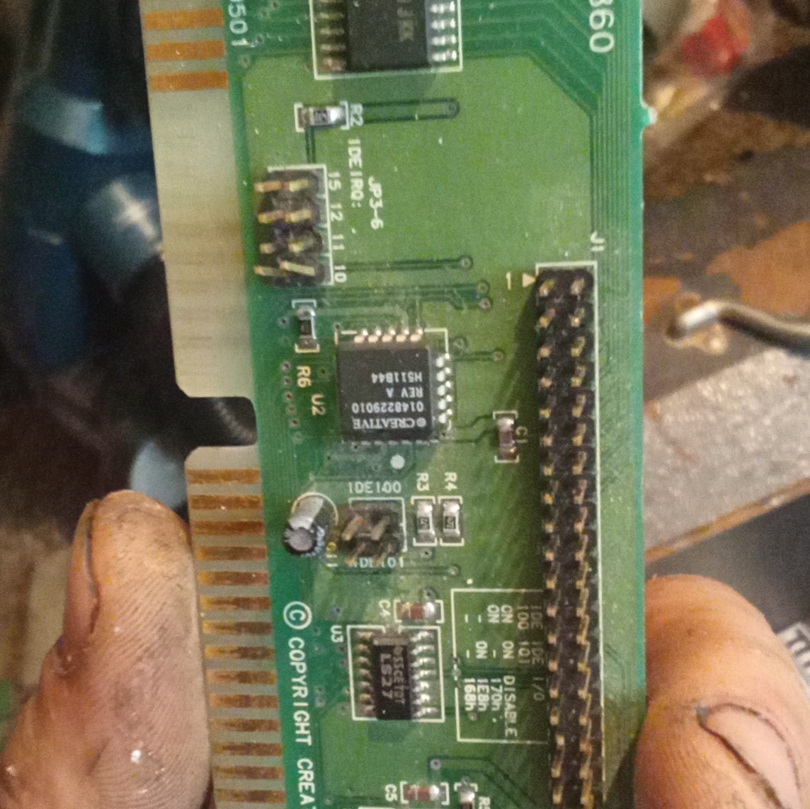 Creative Technology Ltd IDE100 16 BIT ISA IDE Controller Card Non-RAID 2 PORTS