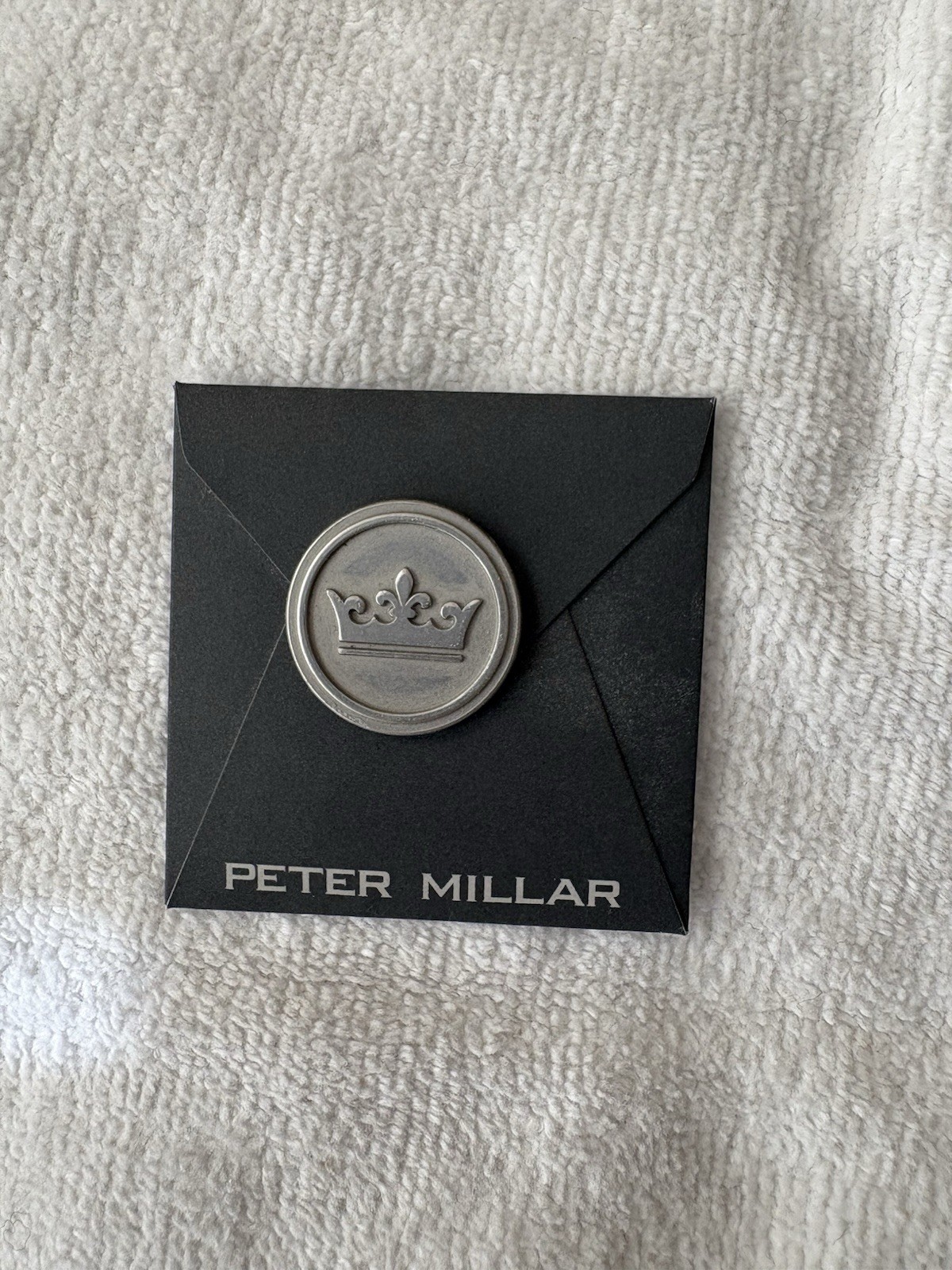 Peter Millar Crown Pewter/Silver Golf Ball Marker Brand New