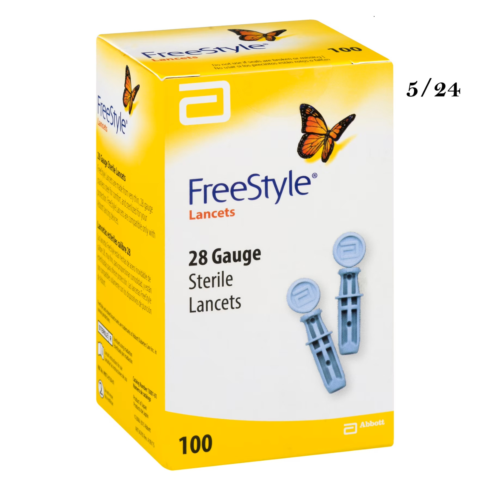 Freestyle 28 Gauge Sterile Lancets - Pack of 100