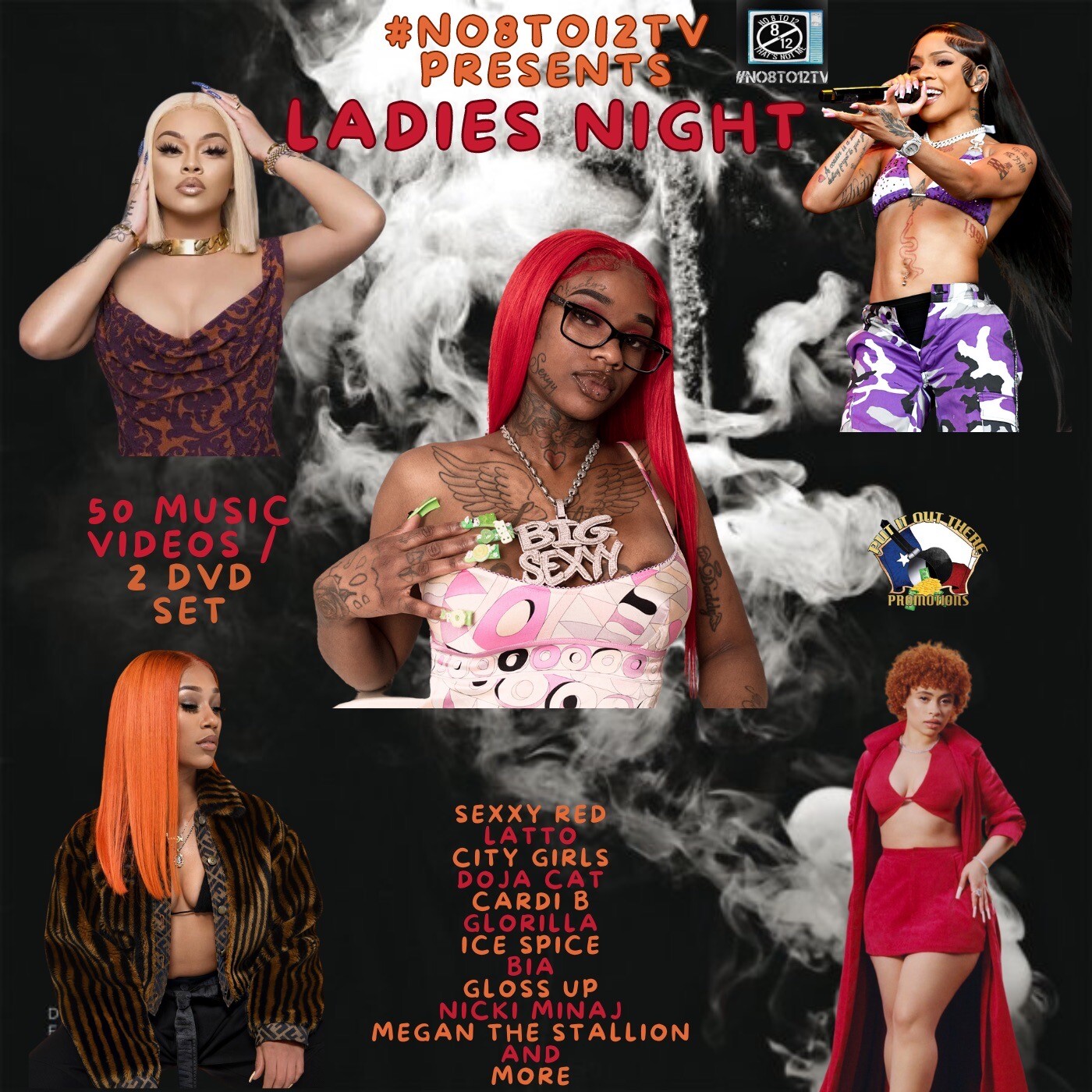 Ladies Night DVD ..50 Official Hip-Hop videos *2 DvDs* All female artists (New)