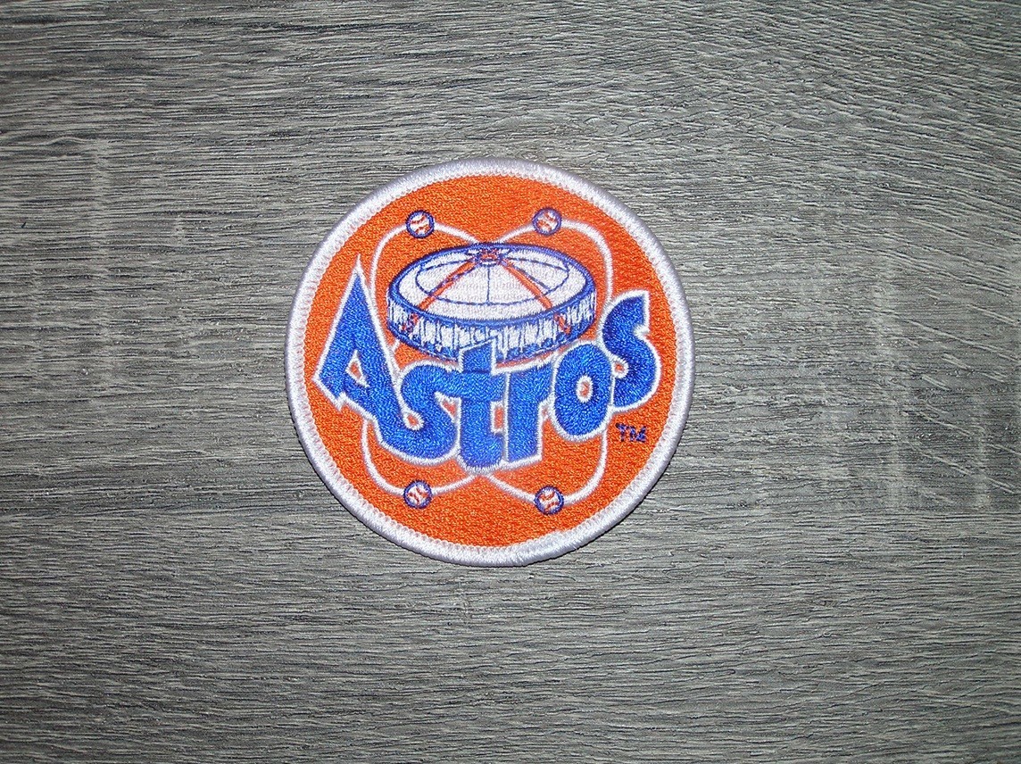 Houston Astros Retro Logo Astrodome Style Embroidered Iron On Patch 3" x 3"
