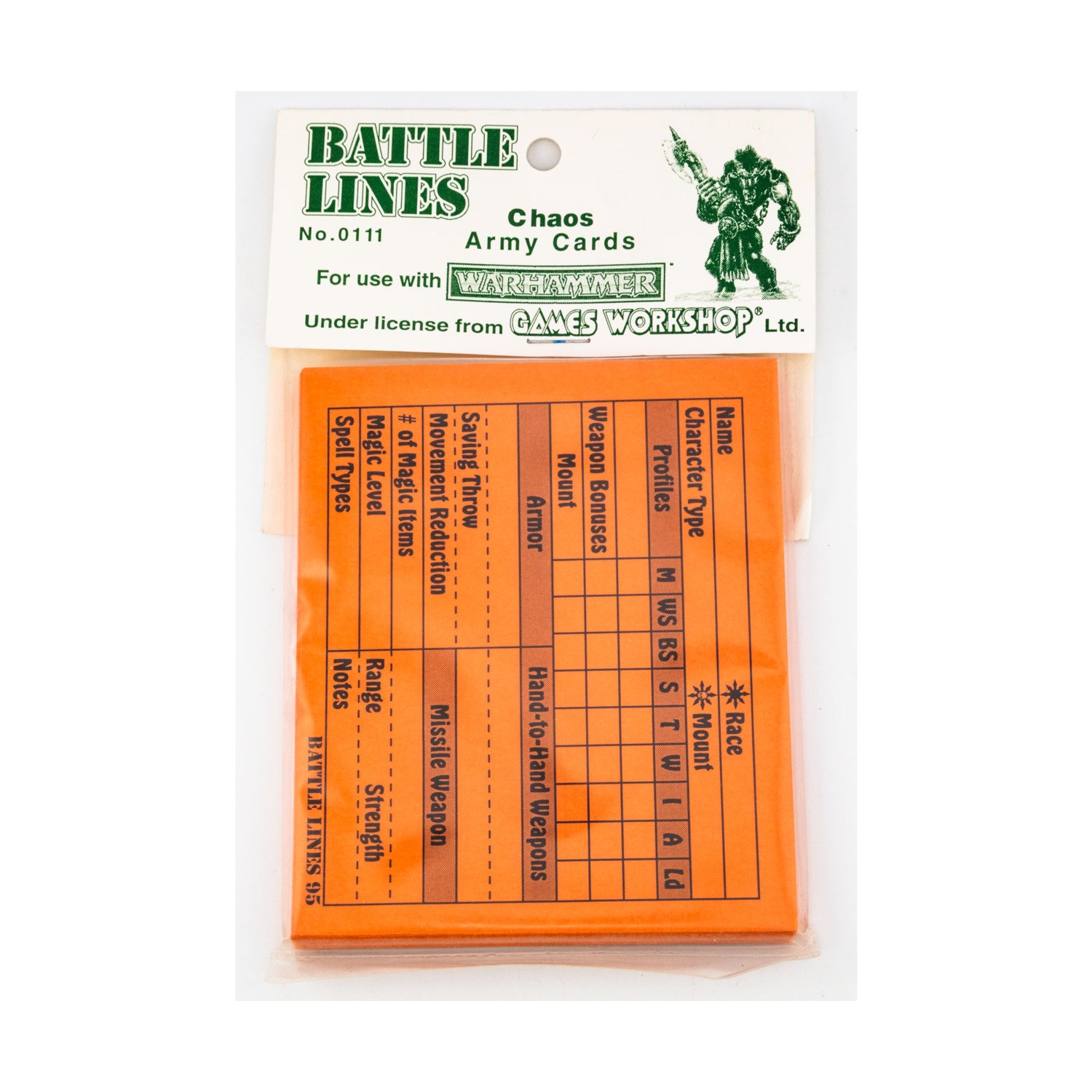 Battle Lines Warhammer Army Cards Battle Lines Chaos Bag New