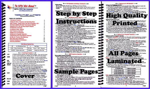 NIFTY MM-FT857D FT-857D Nifty! Quick Reference Guide