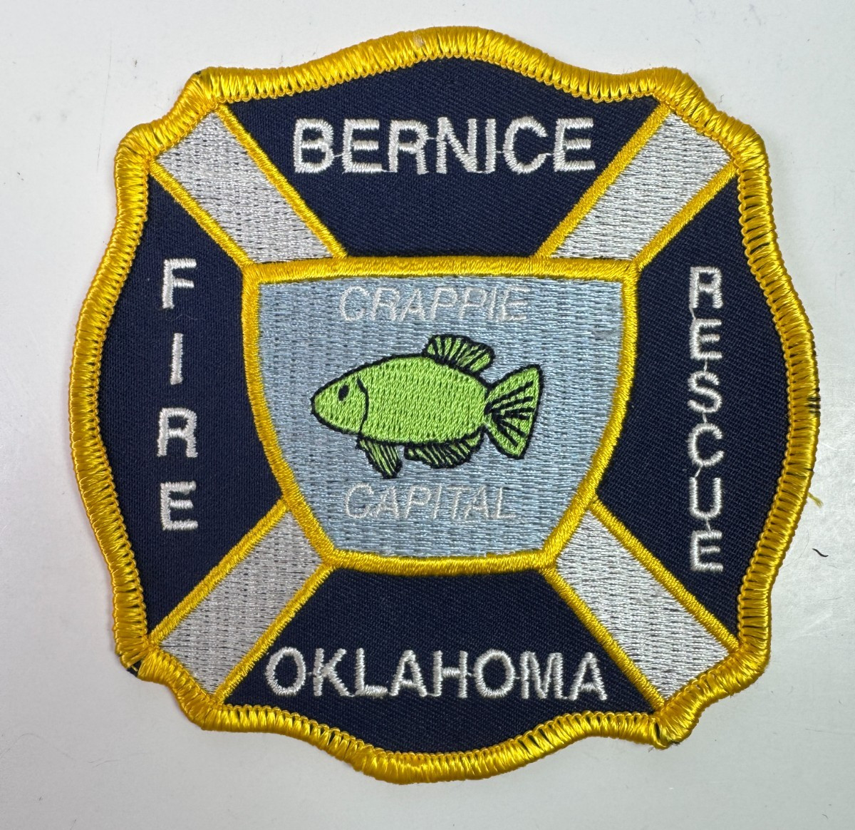 Bernice Fire Rescue Oklahoma Crappie Fish Capital OK Patch F6