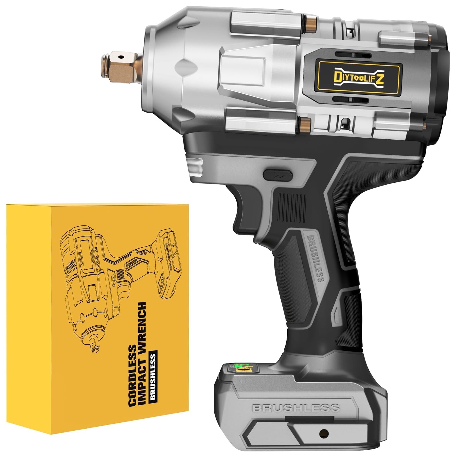 Cordless Impact Wrench 1/2 inch for DeWalt 20v Battery, Impact Wren... Fast Ship