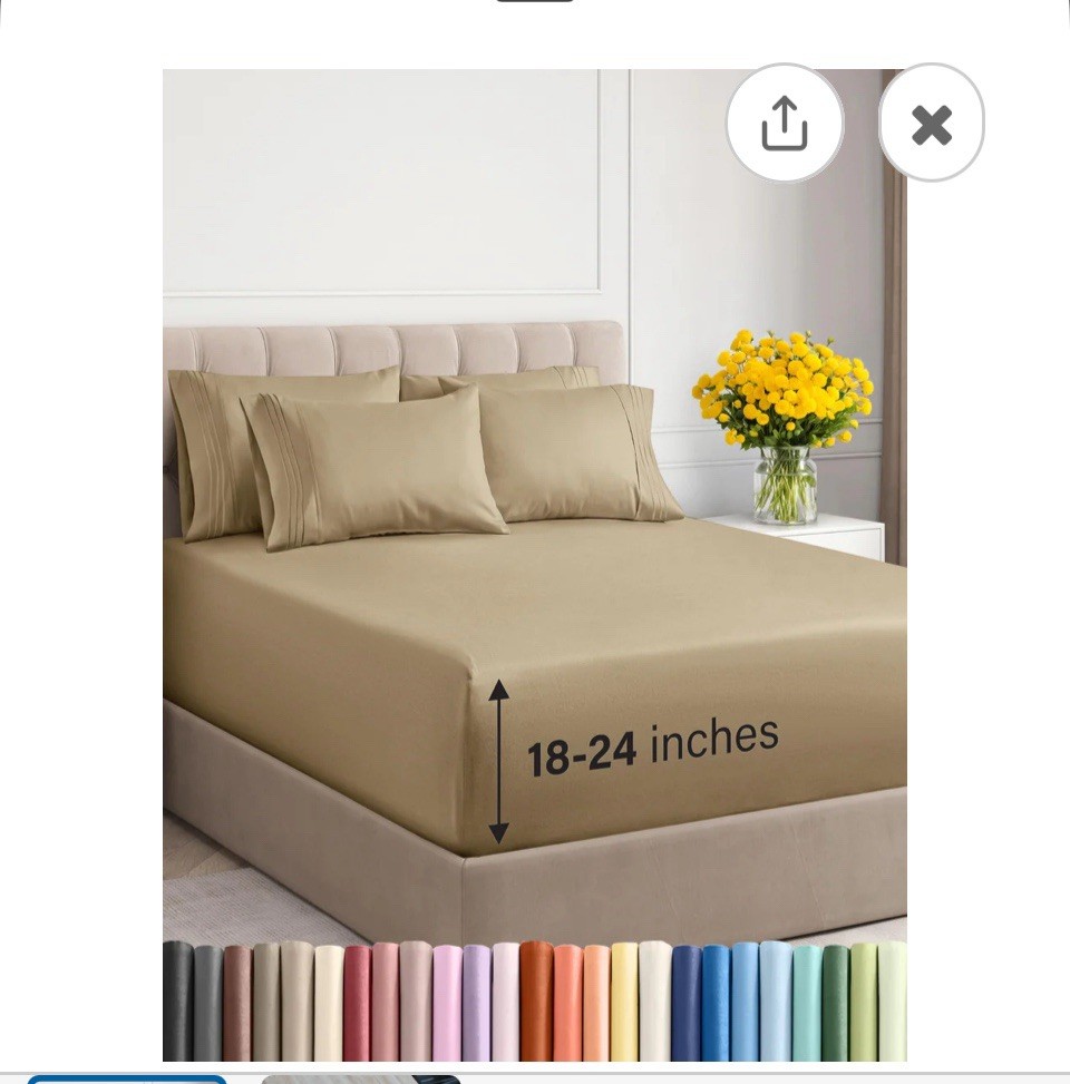 Chloe Unlimited King Sheet Set  Tan