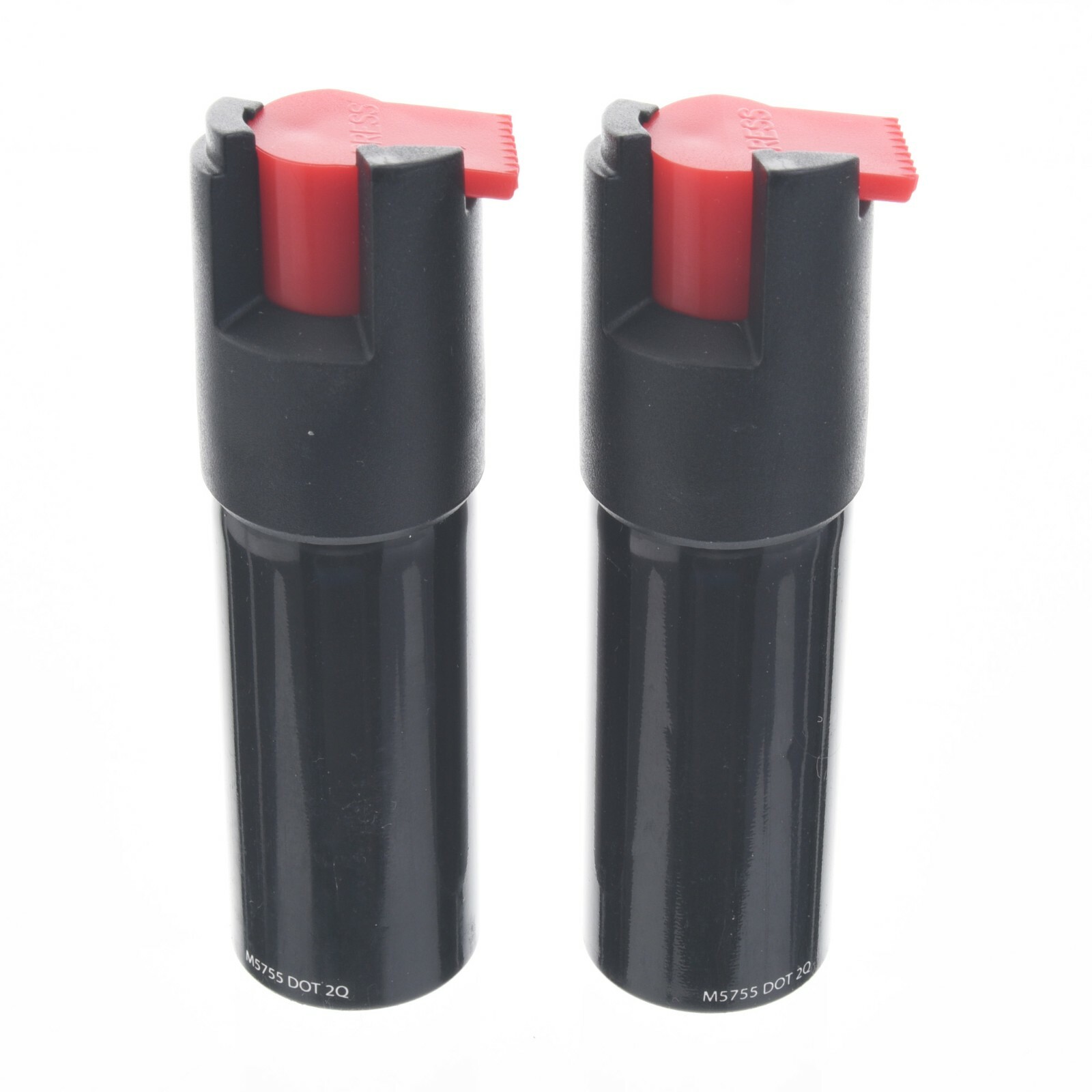 2 PK Maximum Strength Pepper Spray 1/2 oz Snake Eye Self Defense - Black Case