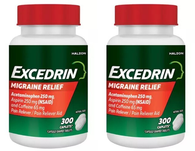 2 X Excedrin Migraine for Migraine Relief, 300 Caplets