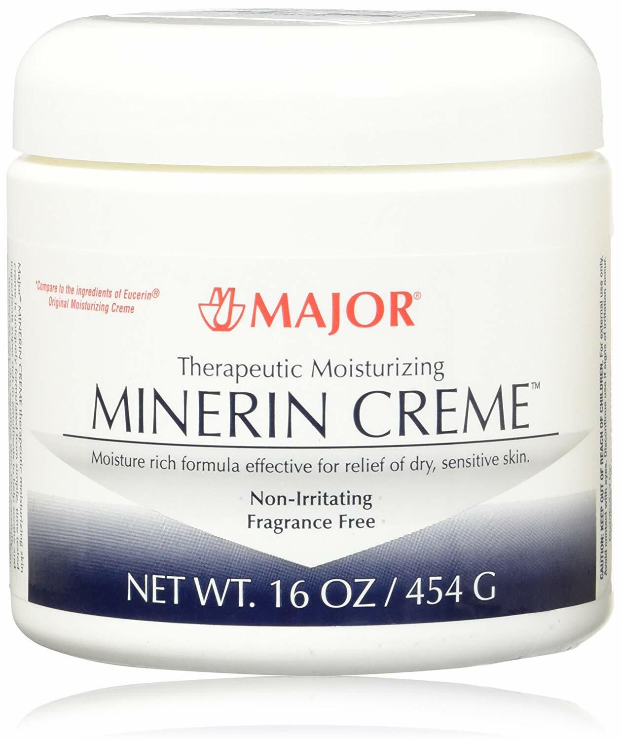 Major Minerin (Eucerin) Therapeutic Moisturizing Creme 16 oz. (Set of 3)