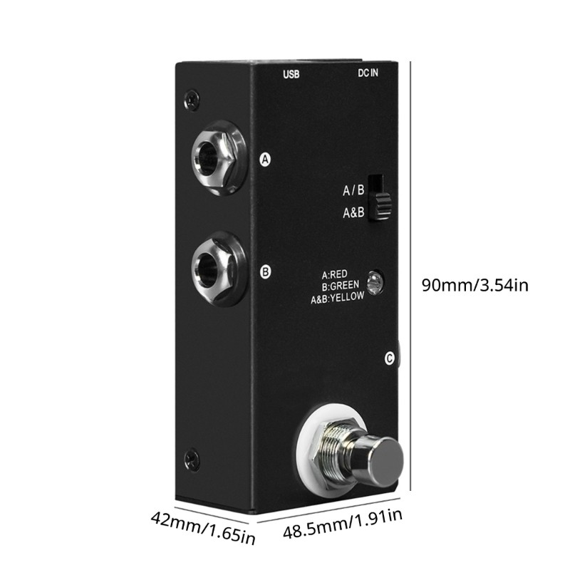 ABY Line Selector AB Switches Small Guitar Effect Pedal True Bypass Enduring