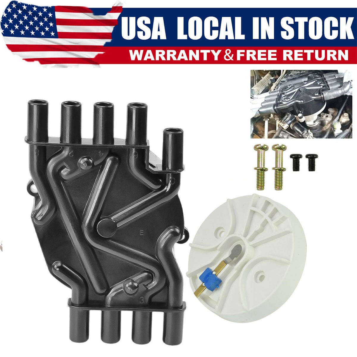 Ignition Distributor Cap and Rotor Kit for CHEVY VORTEC GMC V8 5.0L 5.7L DR474