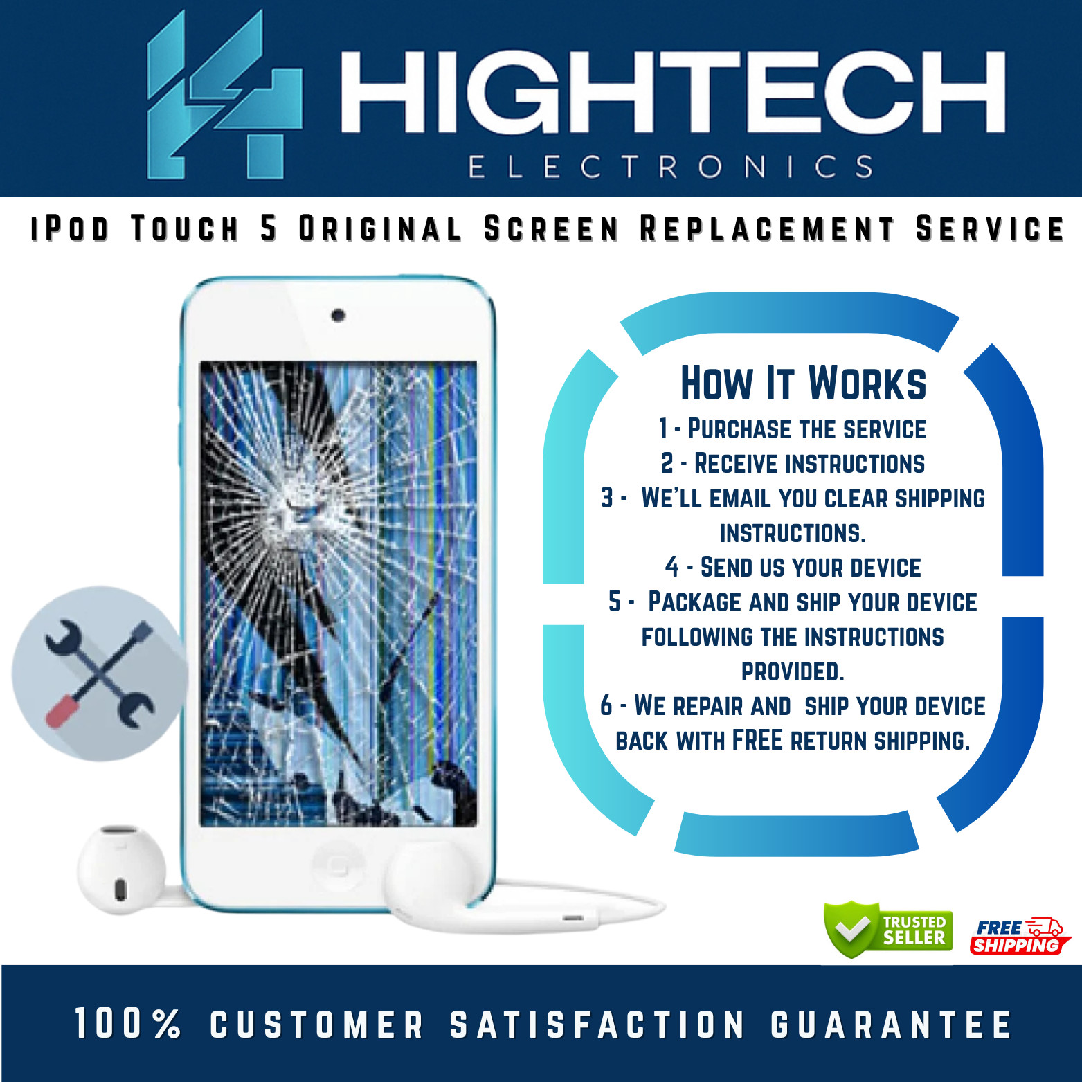 iPod Touch 5 Original LCD Screen Replacement Service Repair