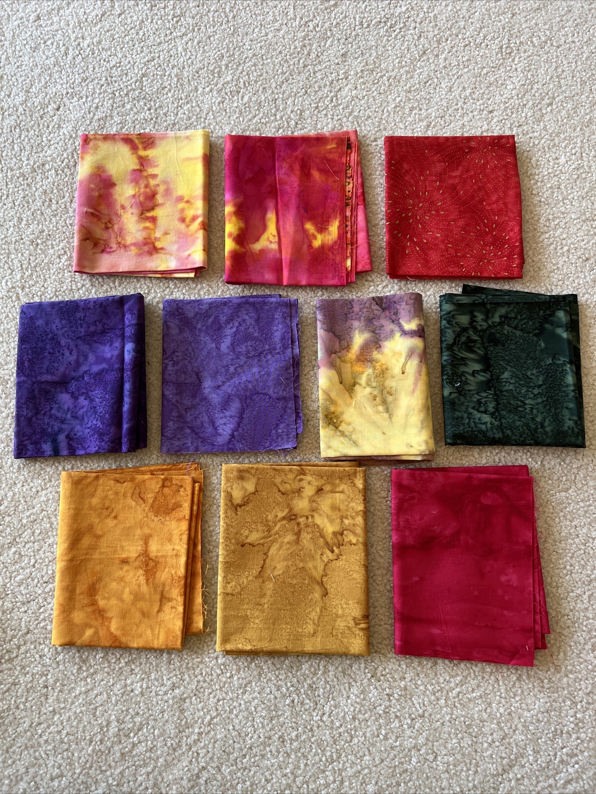 Lot of Batik Fat Quarters (10)