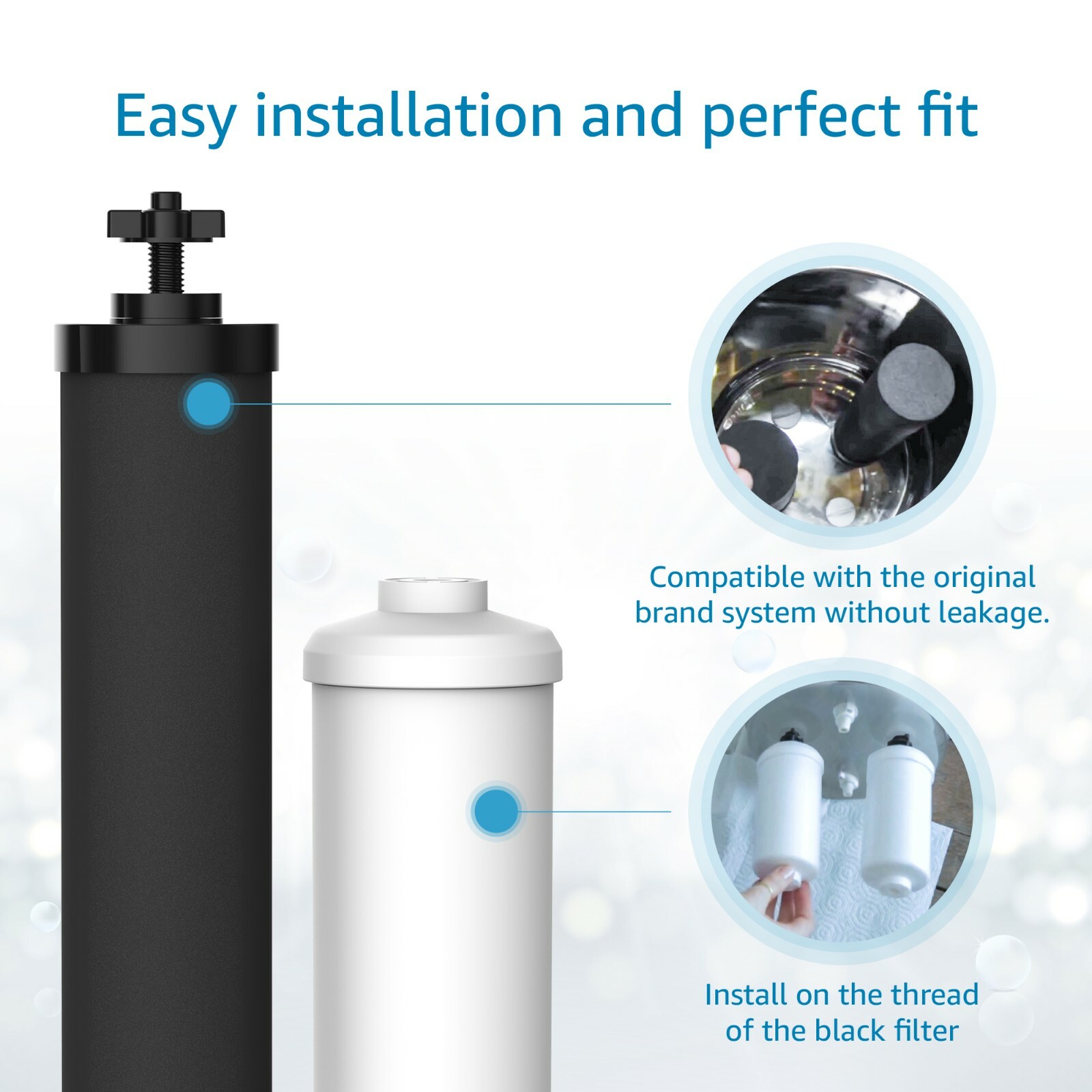 AQUA CREST Filters Replacements For Berkey® BB9-2&PF-2&Gravity Filter System