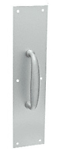 CRL 57N Satin Aluminum 3-1/2" x 15" Pull Plate