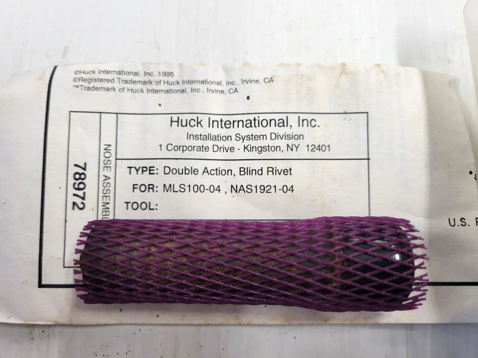 NEW HUCK 78972 Double Action Pulling Head
