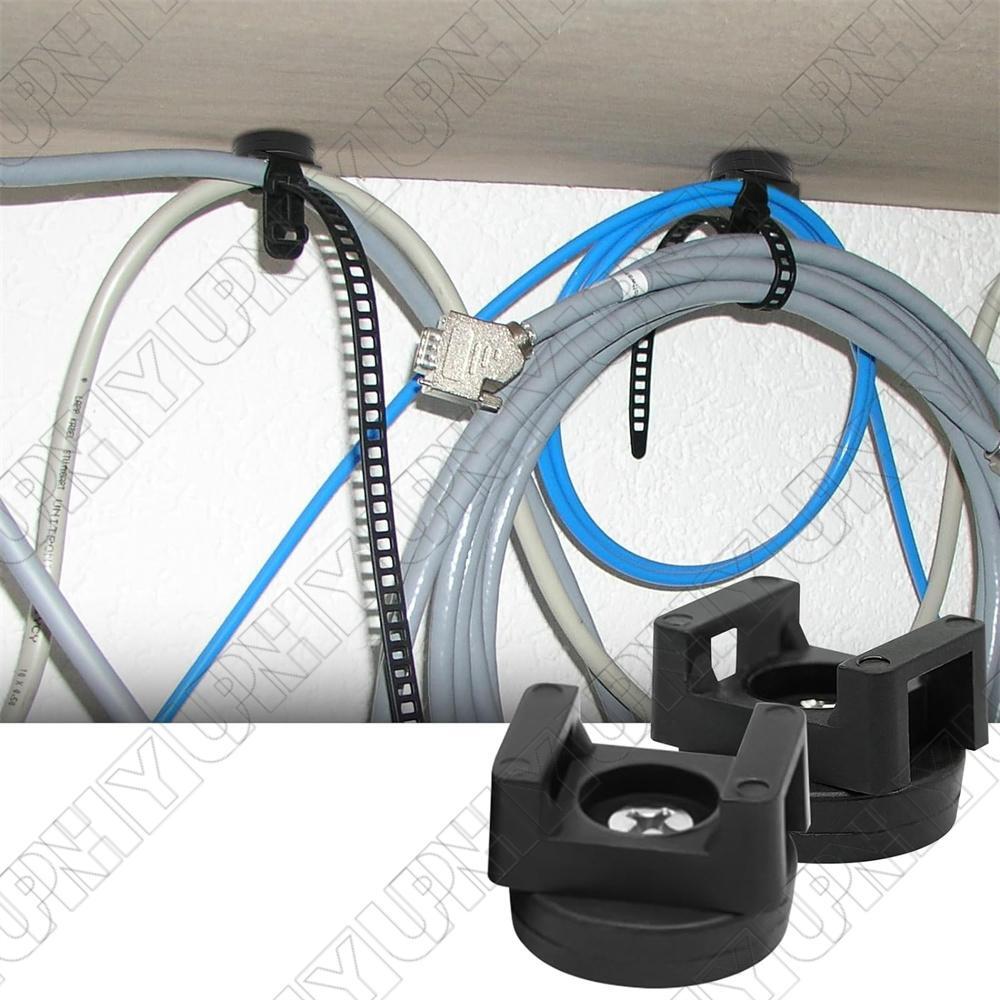 20Pcs Magnetic Cable Zip Tie Base Cable Ties Mount Wire Clips Management Base