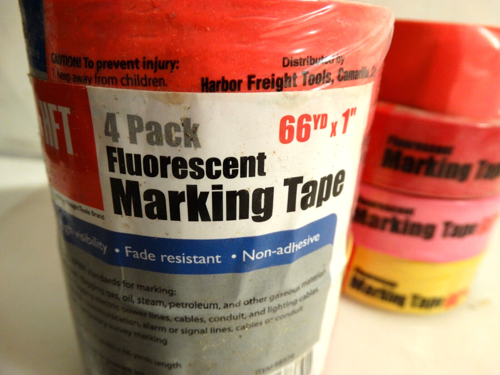 Fluorescent Marking Tape 7 Pack 1 Inch