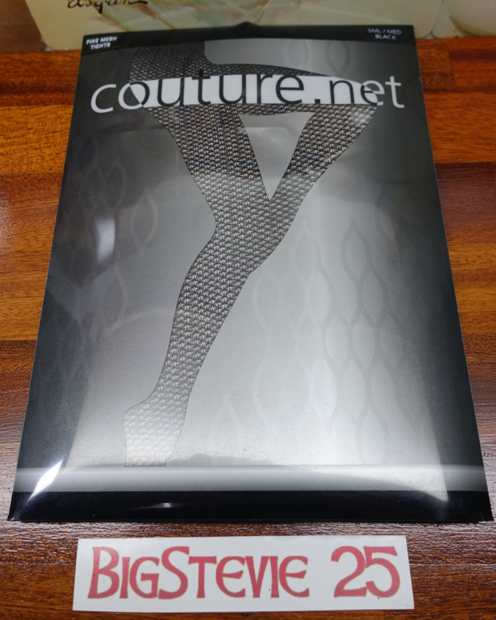 Couture Fine Net  Tights   Size S/M   Black   FREE P&P