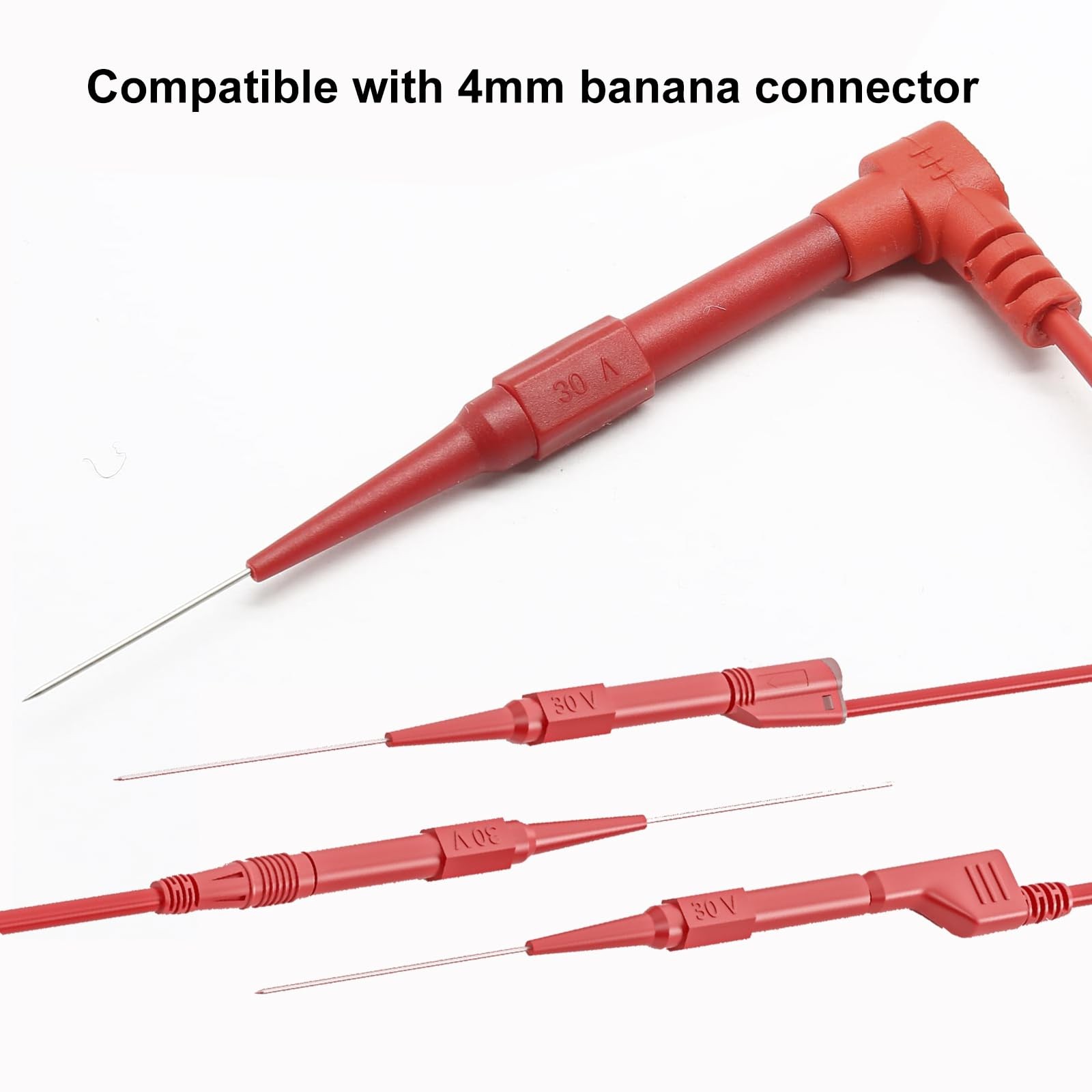10PCS Back Probe Kit with 4mm Banana Socket (0.7mm Needle) | Non-Destructive ...