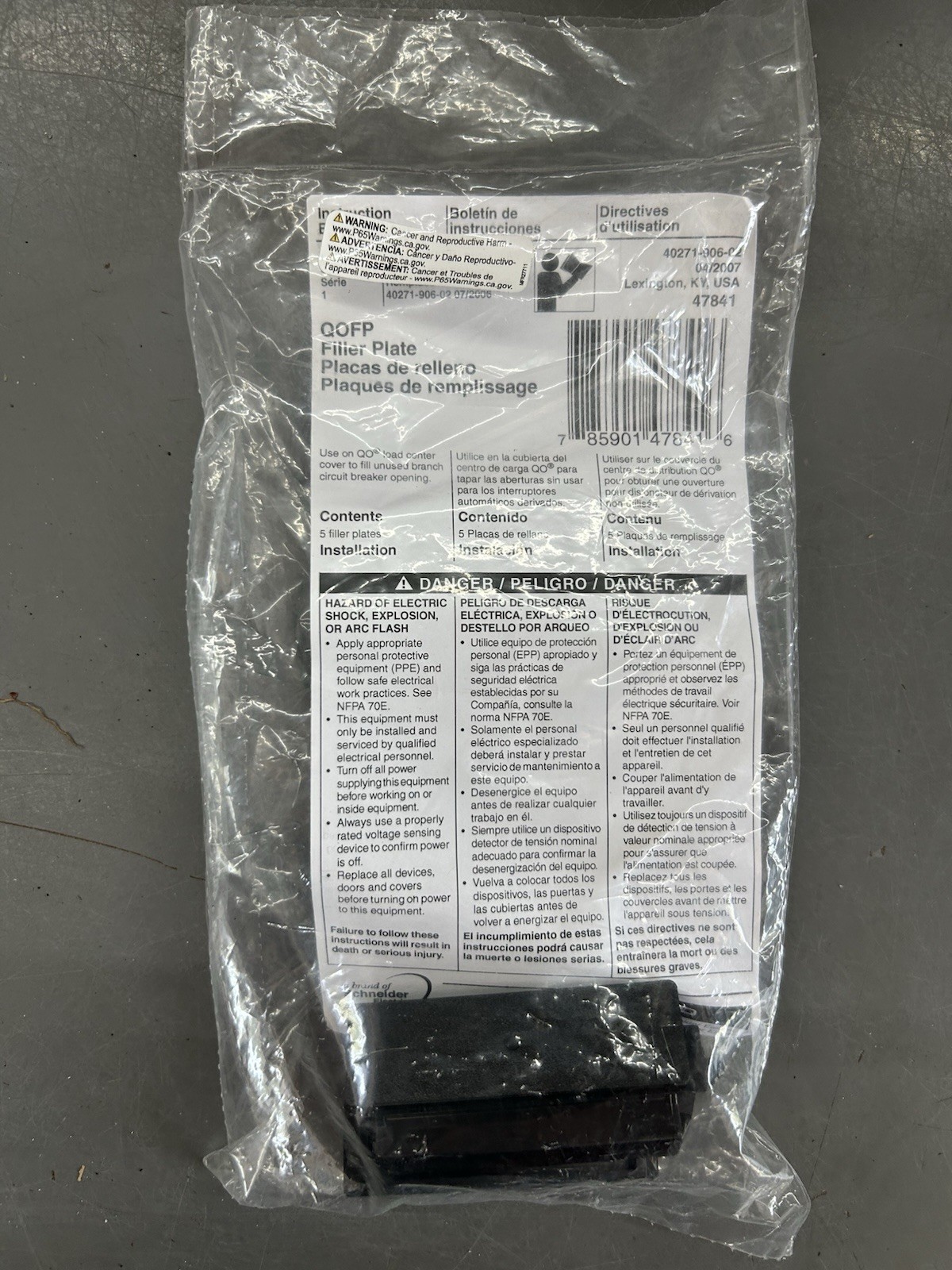 (Lot of 50) Square D QOFP QO Load Center Blank Filler Plates 10 Bags of 5 NEW