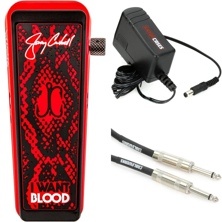 Dunlop JC95IWB Jerry Cantrell I Want Blood Cry Baby Wah Pedal with Power Supply