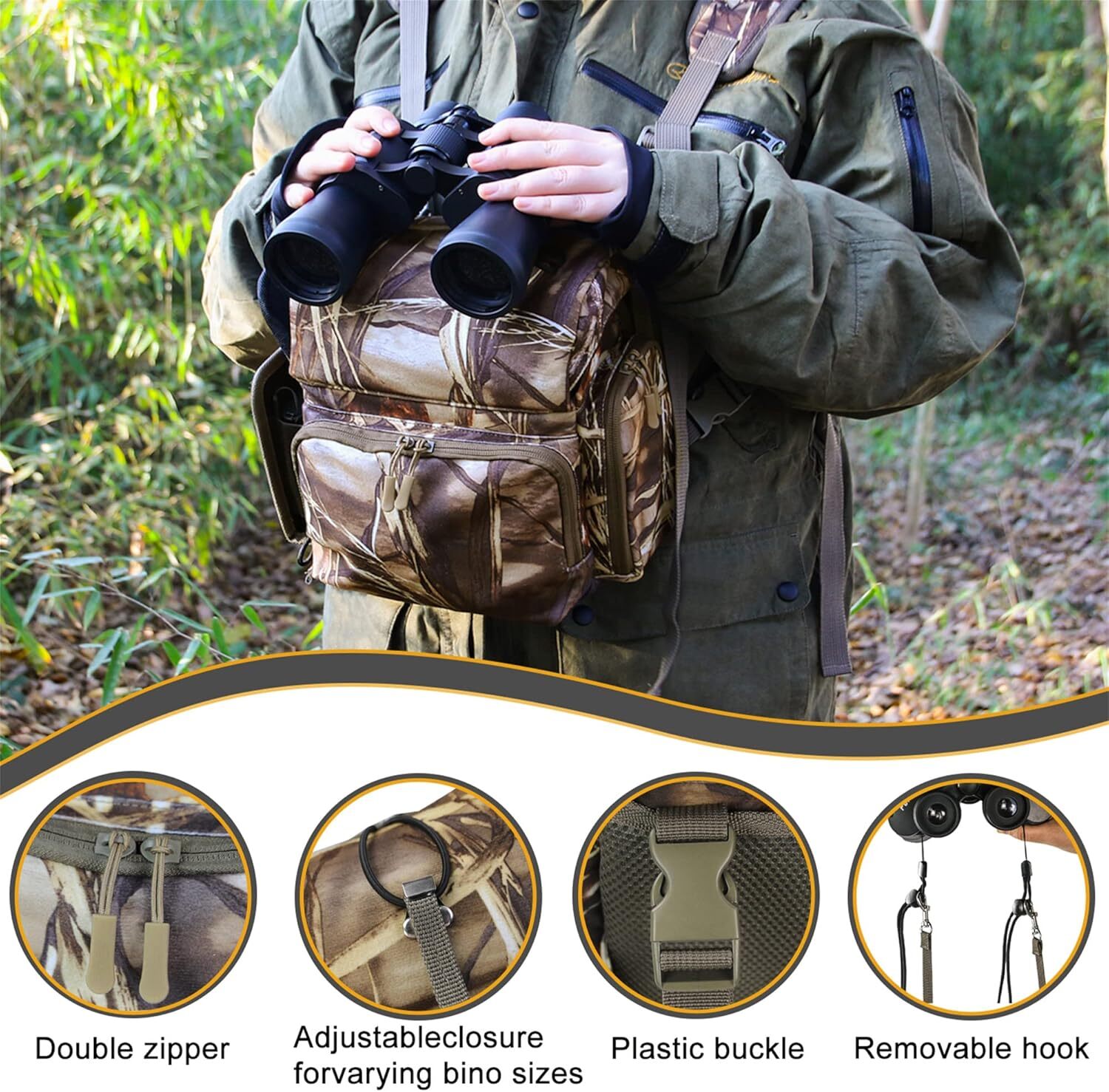 Binocular Harness Bino Harness Chest Pack with Rangefinder Pouch Bino Straps
